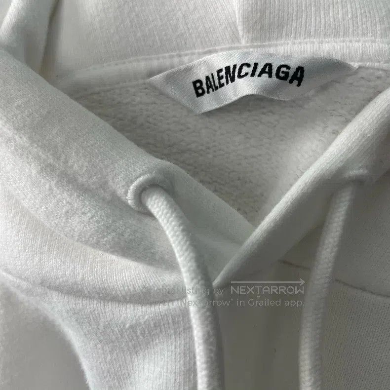 Balenciaga Balenciaga Chest double b logo white hoodie Size US XS / EU 42 / 0 - 3 Thumbnail