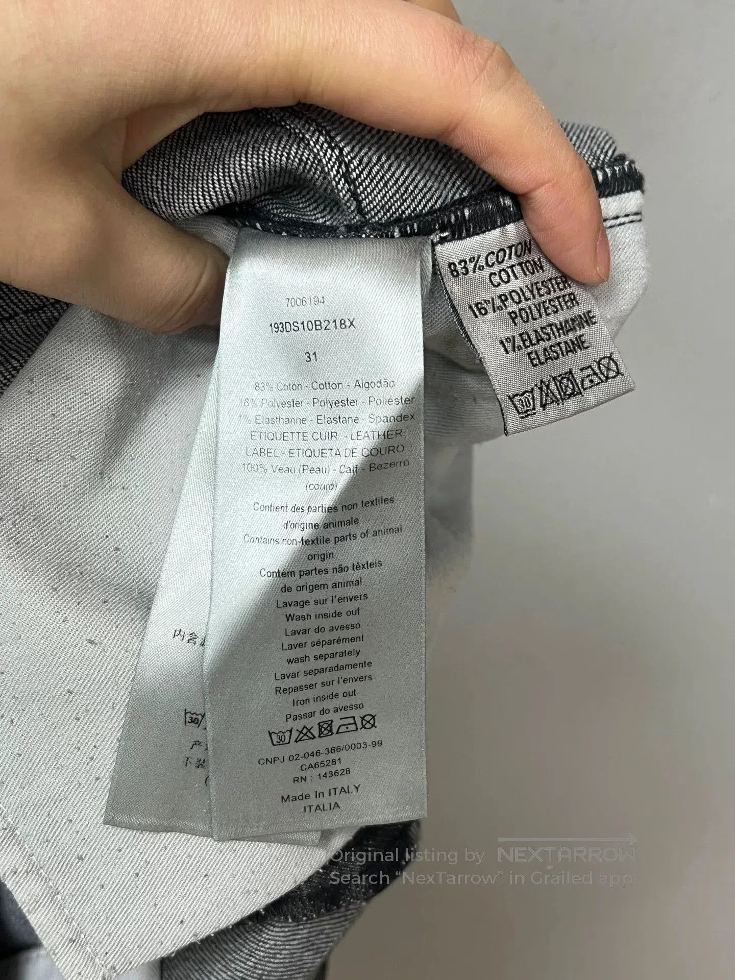Dior Dior Gray Denim Jeans Size 31. Size US 31 - 4 Thumbnail