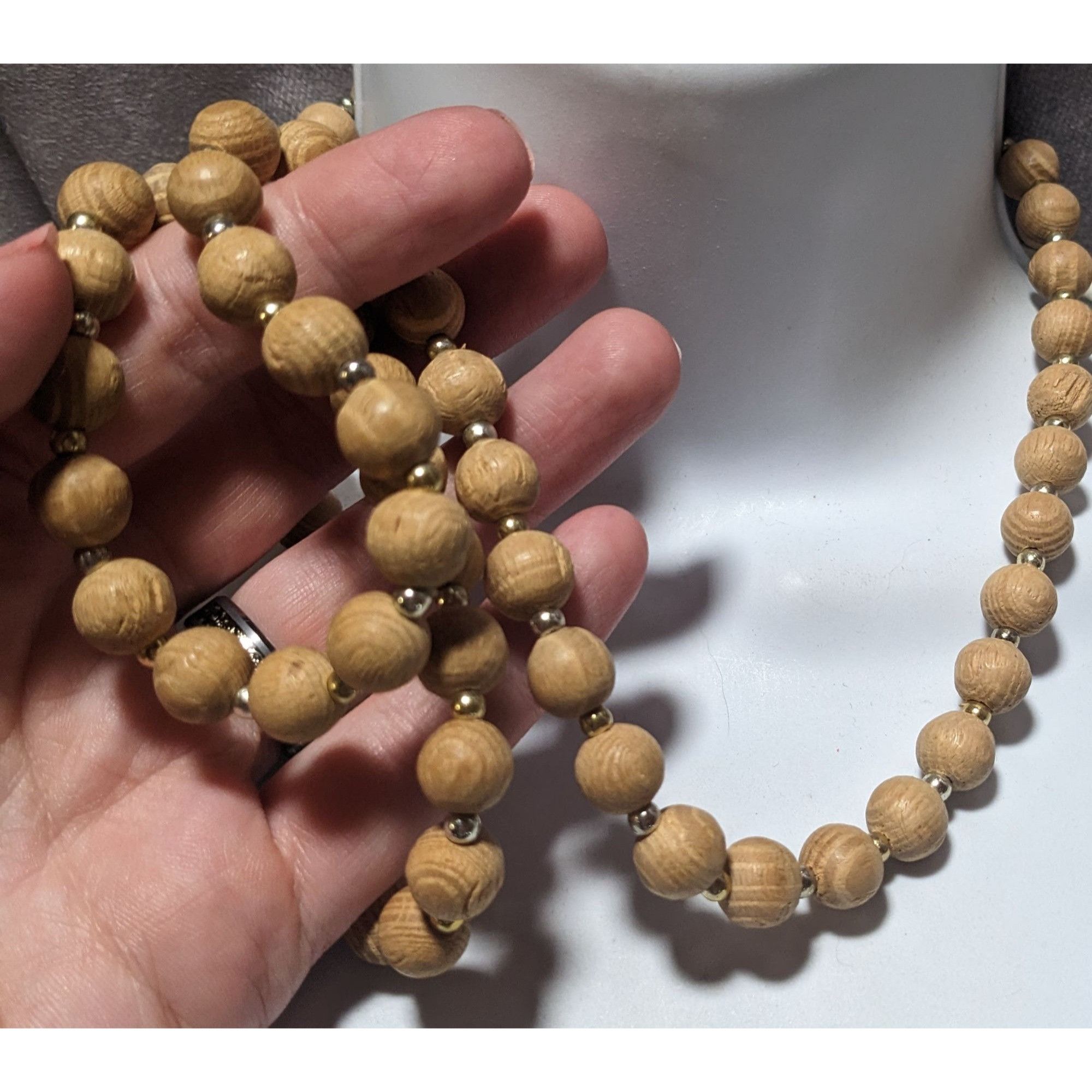 Other Casual Retro Tan Wooden Beaded Necklace Size ONE SIZE - 5 Thumbnail