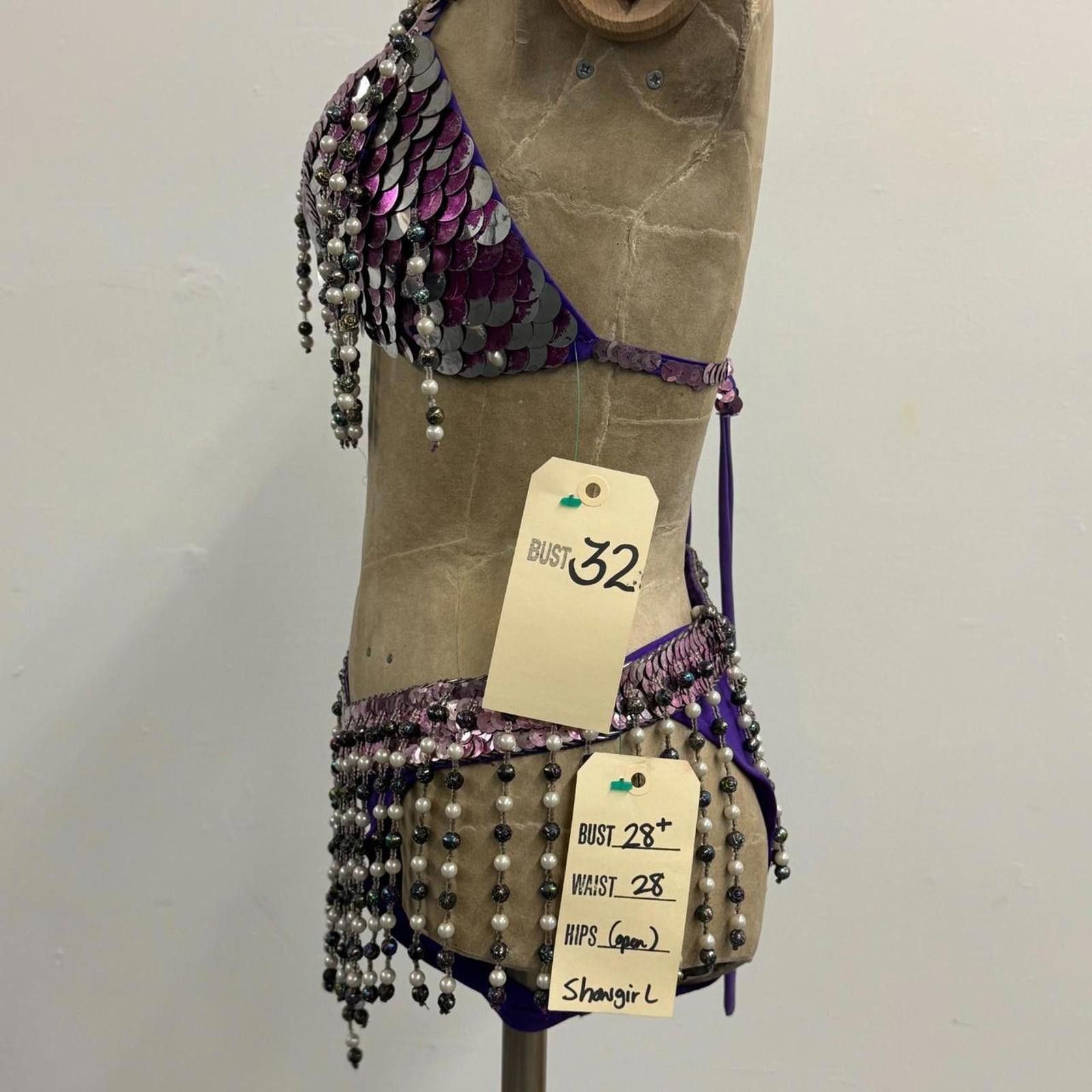 Other Vintage Purple & Silver Sequin Showgirl Costume Set Size ONE SIZE - 7 Thumbnail
