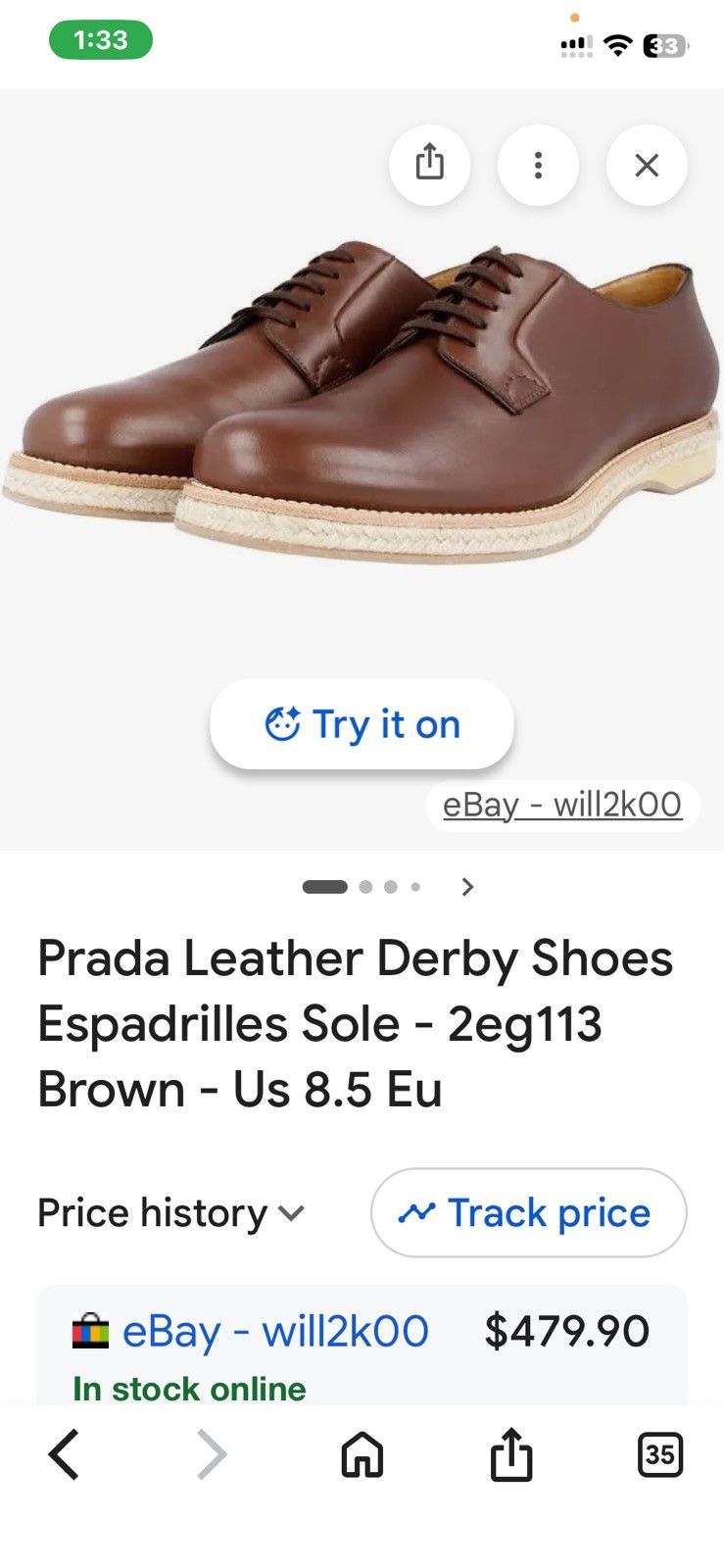 Prada Suede Derby’s w/espadrille soles Size US 13 / EU 46 - 15 Thumbnail