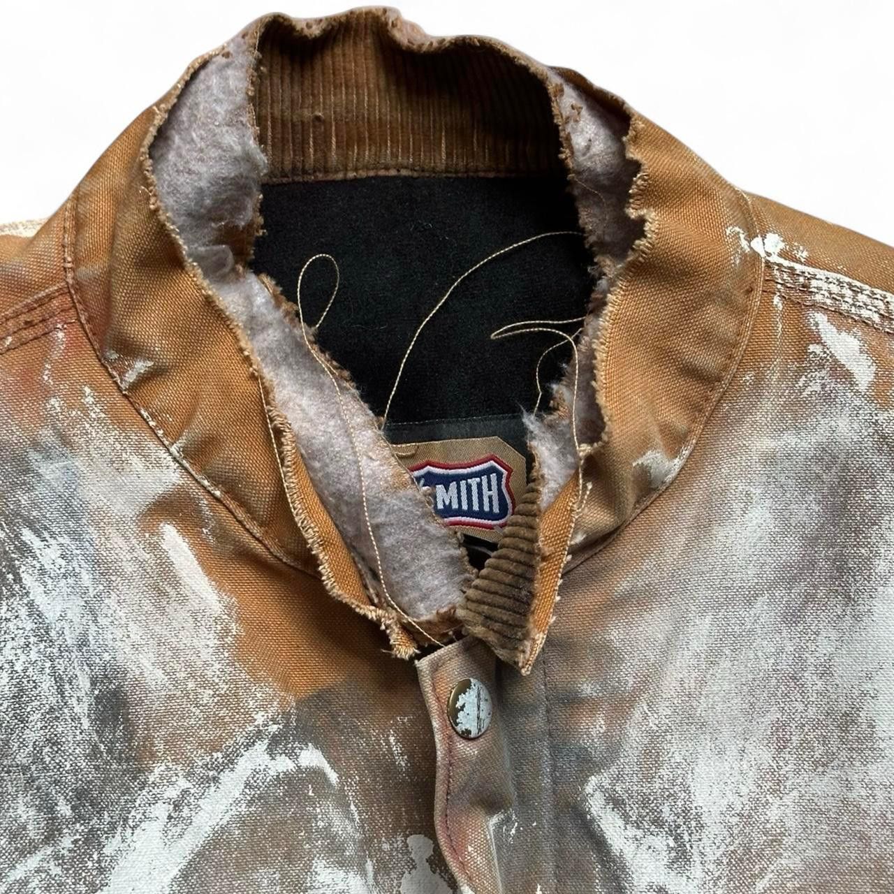 Vintage ASTROBOI* Big Smith Tan Painted Workwear Jacket - XL Size US XL / EU 56 / 4 - 6 Thumbnail