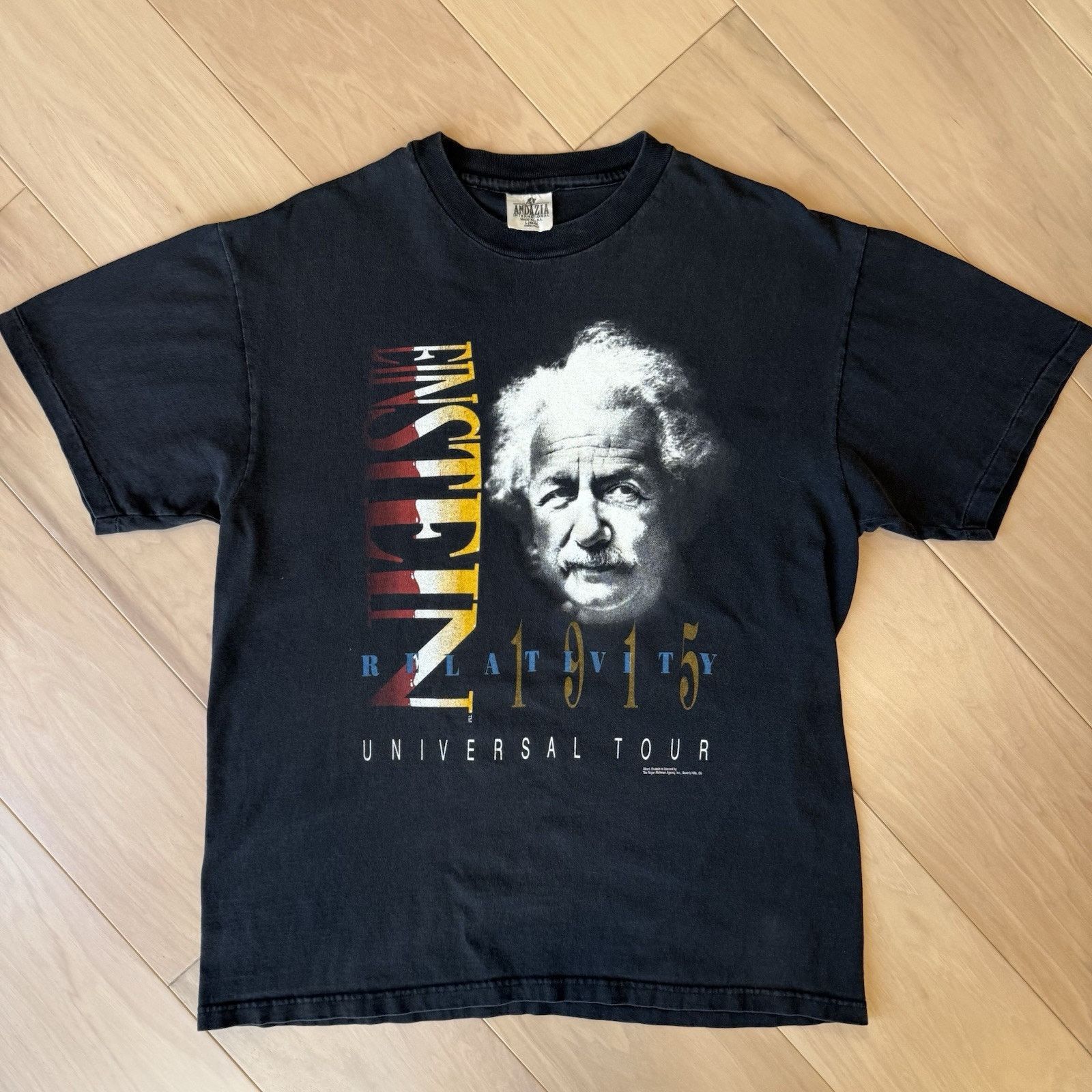 Vintage Vintage Albert Einstein Andazia Shirt L Black 90s Relativity Size US L / EU 52-54 / 3 - 2 Thumbnail