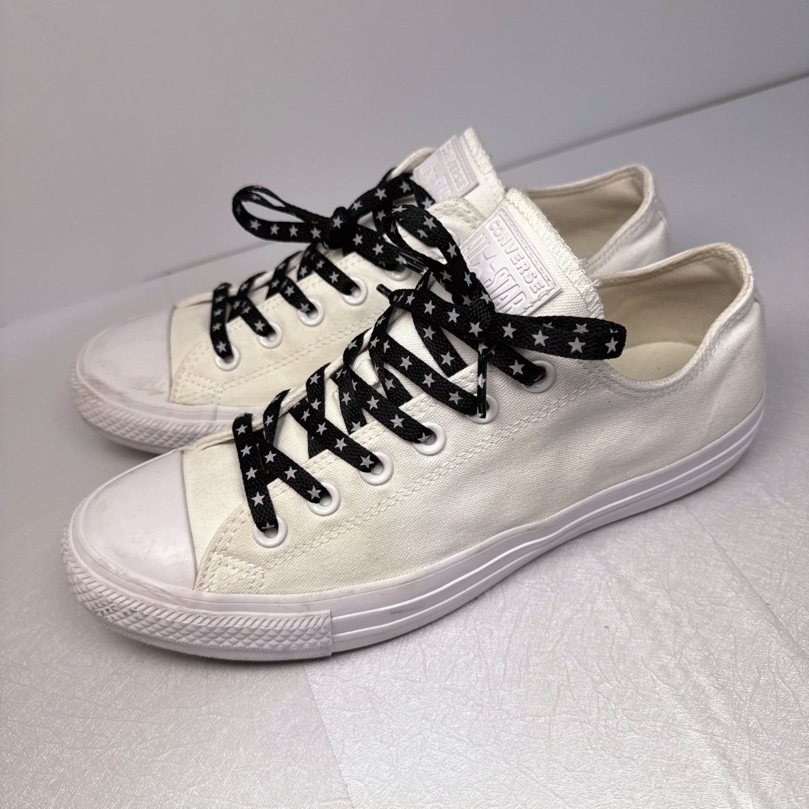 Converse Converse All Star Low Top White Canvas Star Laces | 7.5 Size US 7.5 / EU 40-41 - 1 Thumbnail