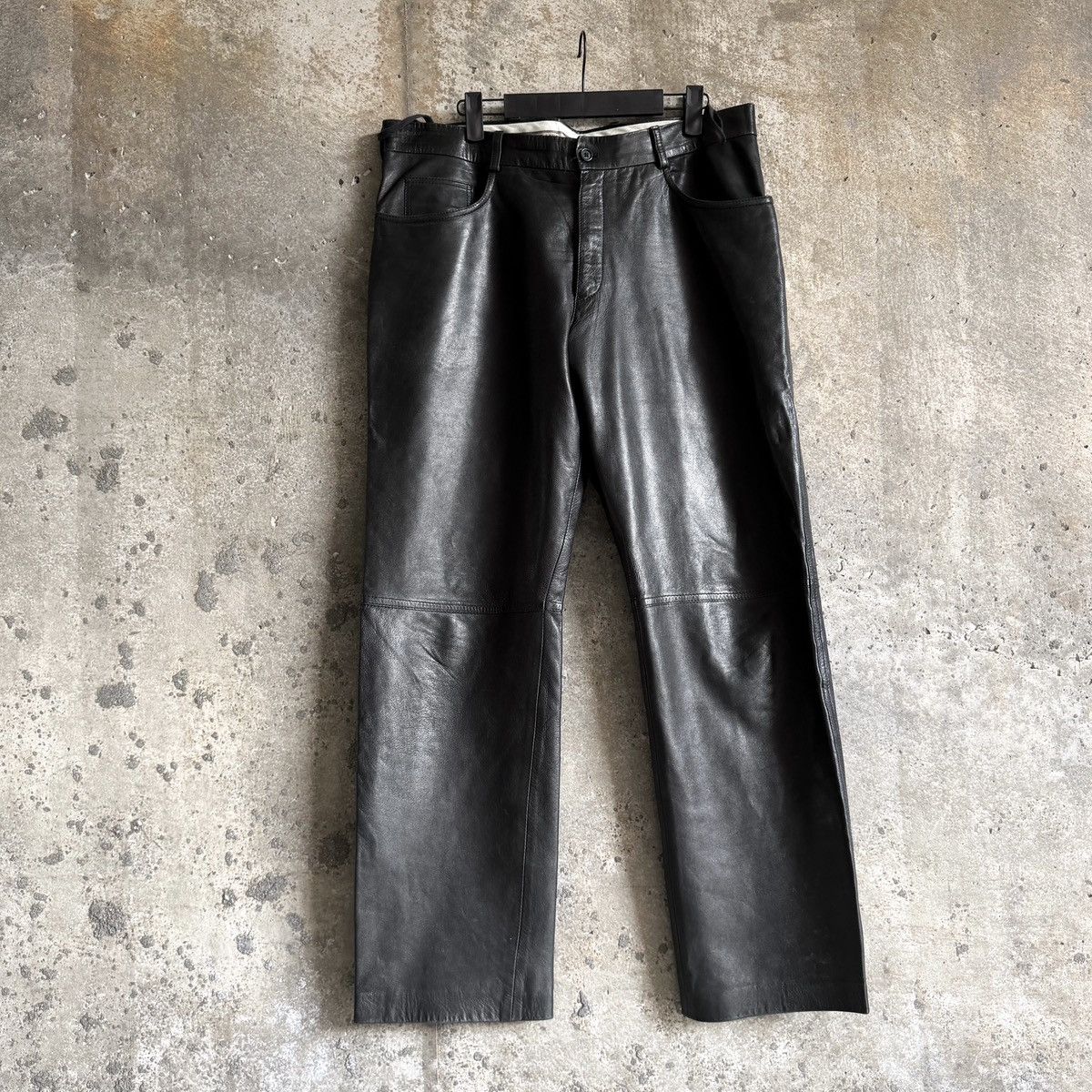 Helmut Lang Archive 90s Helmut Lang Striped Black Wool Trousers