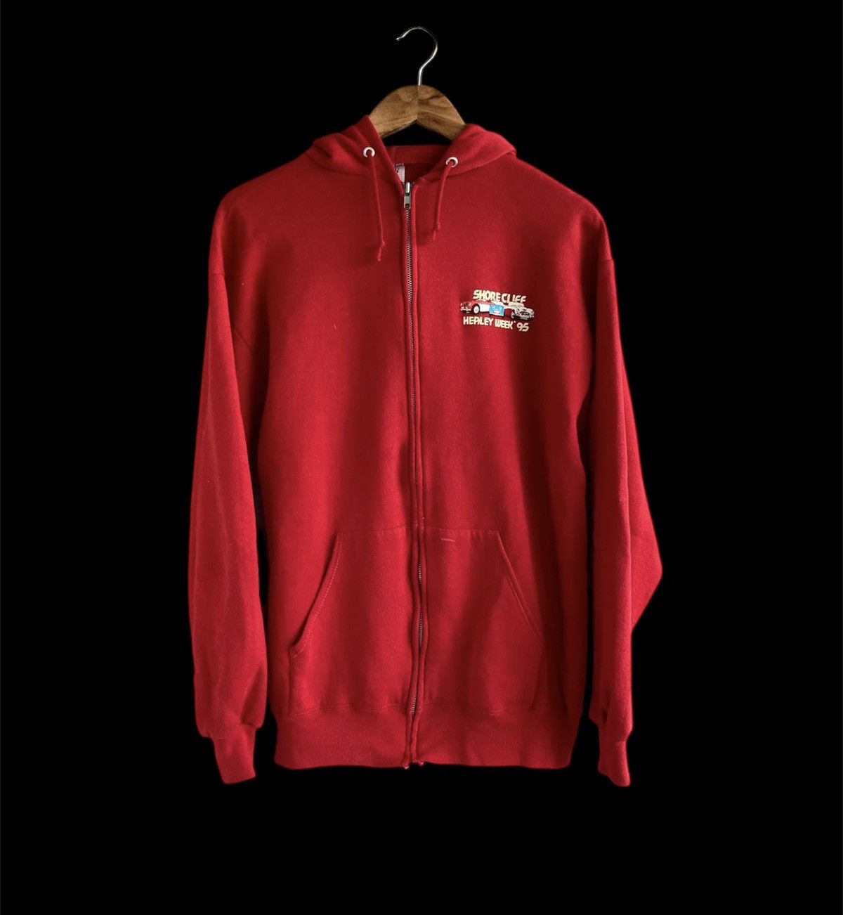 Chevrolet Vintage 1995 Zip Up Hoodie Shore Cliff Car Show Sweatshirt Size US L / EU 52-54 / 3 - 2 Thumbnail