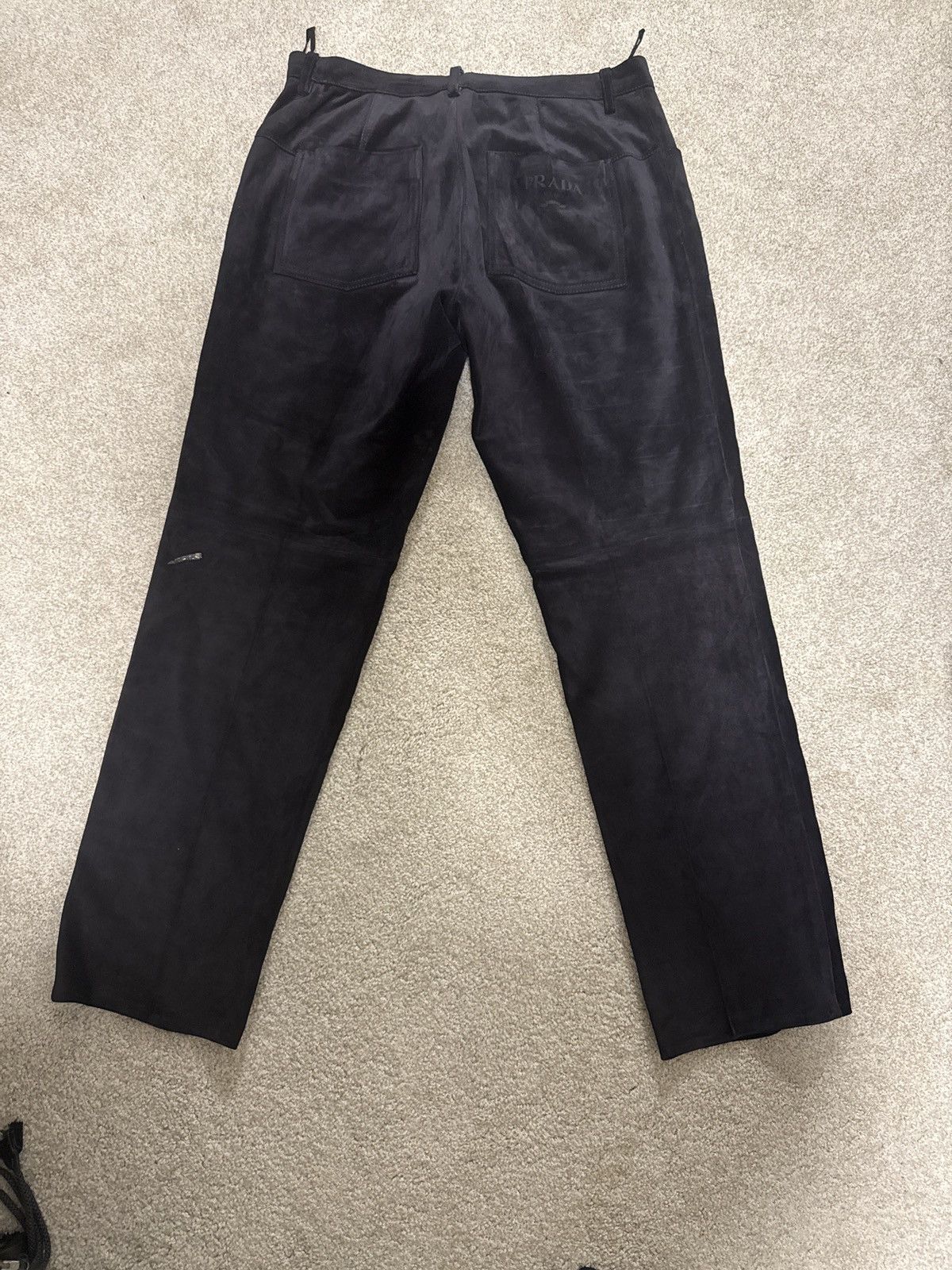 Prada Vintage prada leather suede trousers Size US 32 / EU 48 - 3 Thumbnail