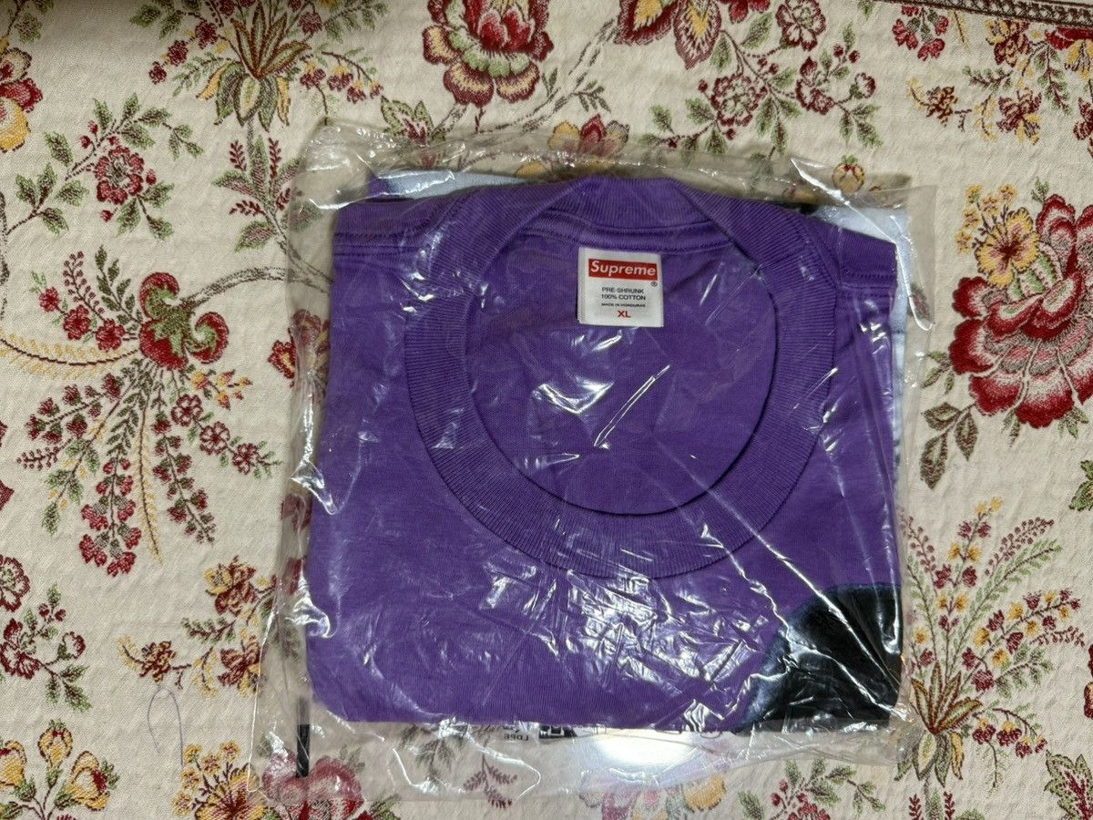 Supreme SUPREME SNOWMAN TEE Purple T-Shirt Graphic Print Size XL 