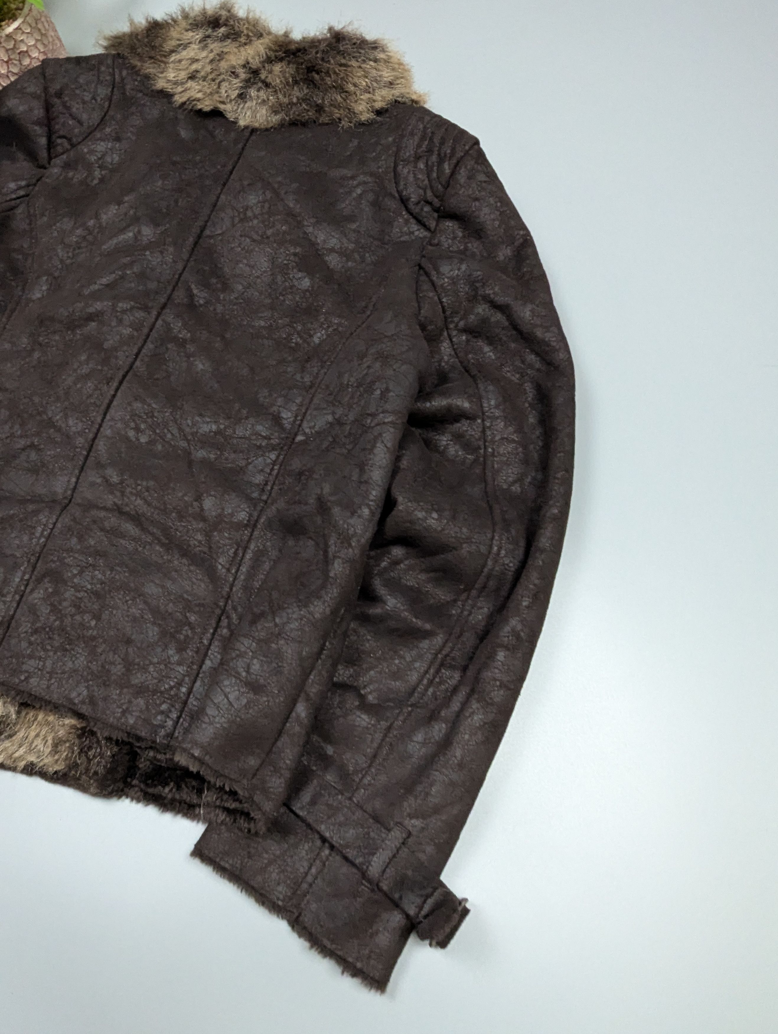 Vintage Vintage Distressed Brown Leather Moto Jacket Women’s S/M Size M / US 6-8 / IT 42-44 - 20 Thumbnail