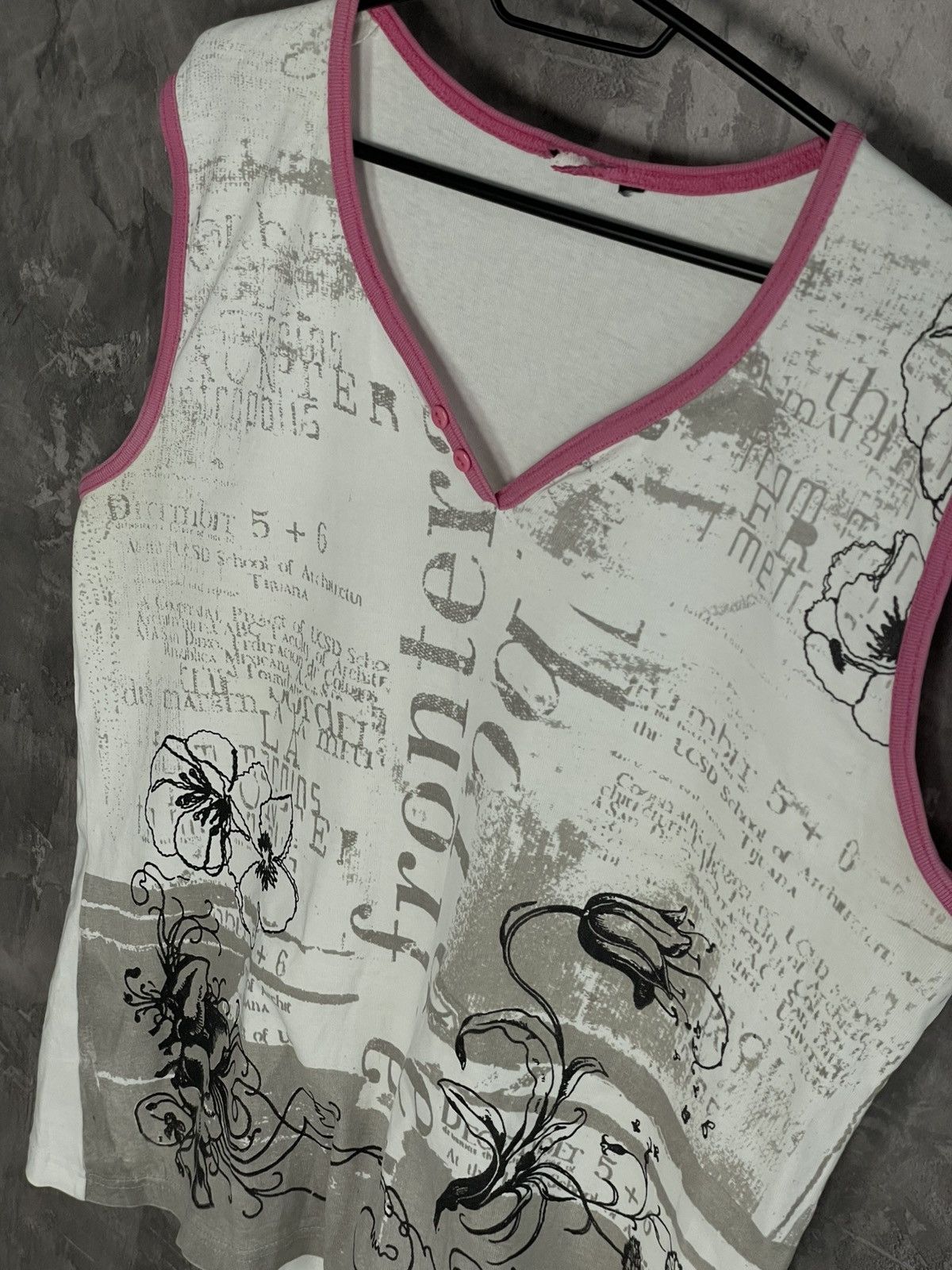 Hysteric Glamour Japan Hysteric Glamour Style Cute Pink/White Tank Top Size L / US 10 / IT 46 - 7 Thumbnail
