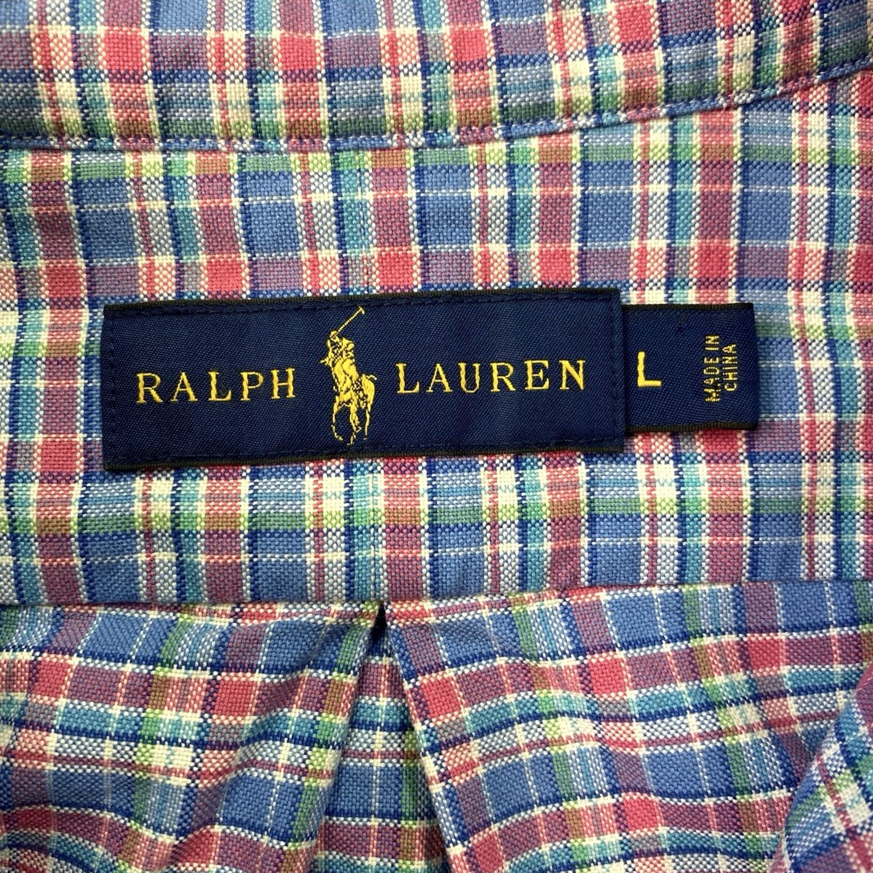 Ralph Lauren Ralph Lauren Long Sleeve Button Down Shirt Large Blue Pink Multicolor Plaid Mens Size US L / EU 52-54 / 3 - 4 Thumbnail