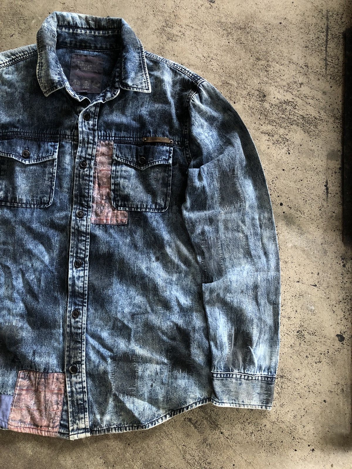 If Six Was Nine × Japanese Brand × Le Grande Bleu (L.G.B.) JAPANESE BUCKAROO BUTTONSHIRT PATCHWORK KAPITALSTYLE Size US L / EU 52-54 / 3 - 2 Thumbnail
