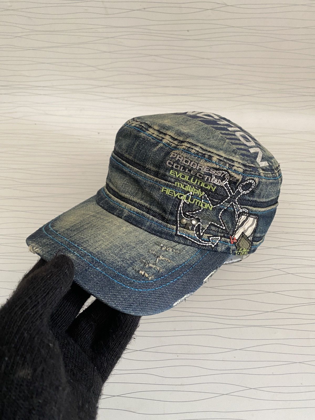 If Six Was Nine EXR Function Distressed Avant Garde Patrol Cap Size ONE SIZE - 3 Thumbnail