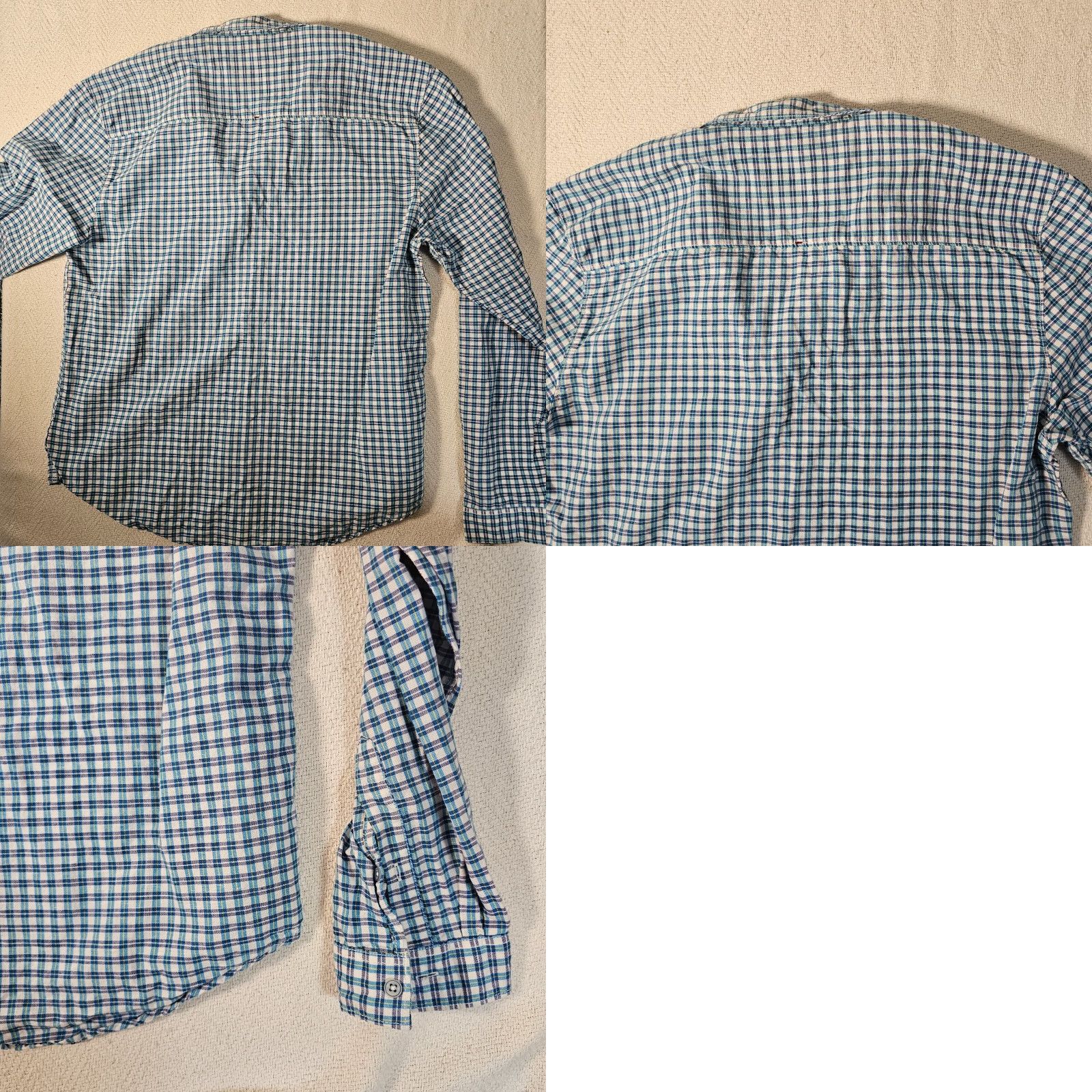 Vintage Max Button Down Shirt Plaid Men 2XL Slim Long Sleeve Cotton Linen Size US XXL / EU 58 / 5 - 8 Thumbnail