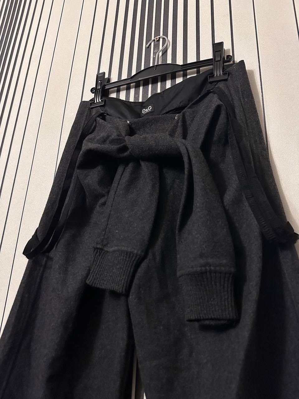 Dolce & Gabbana 00’s Dark Grey Dolce Gabbana Wool Oversize Old Money Pants Size 28" / US 6 / IT 42 - 2 Thumbnail