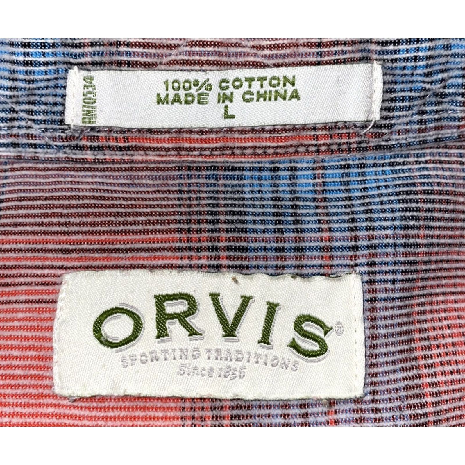 Orvis Orvis Mens Plaid Long Sleeve Button Front Shirt - Size L Size US L / EU 52-54 / 3 - 6 Thumbnail
