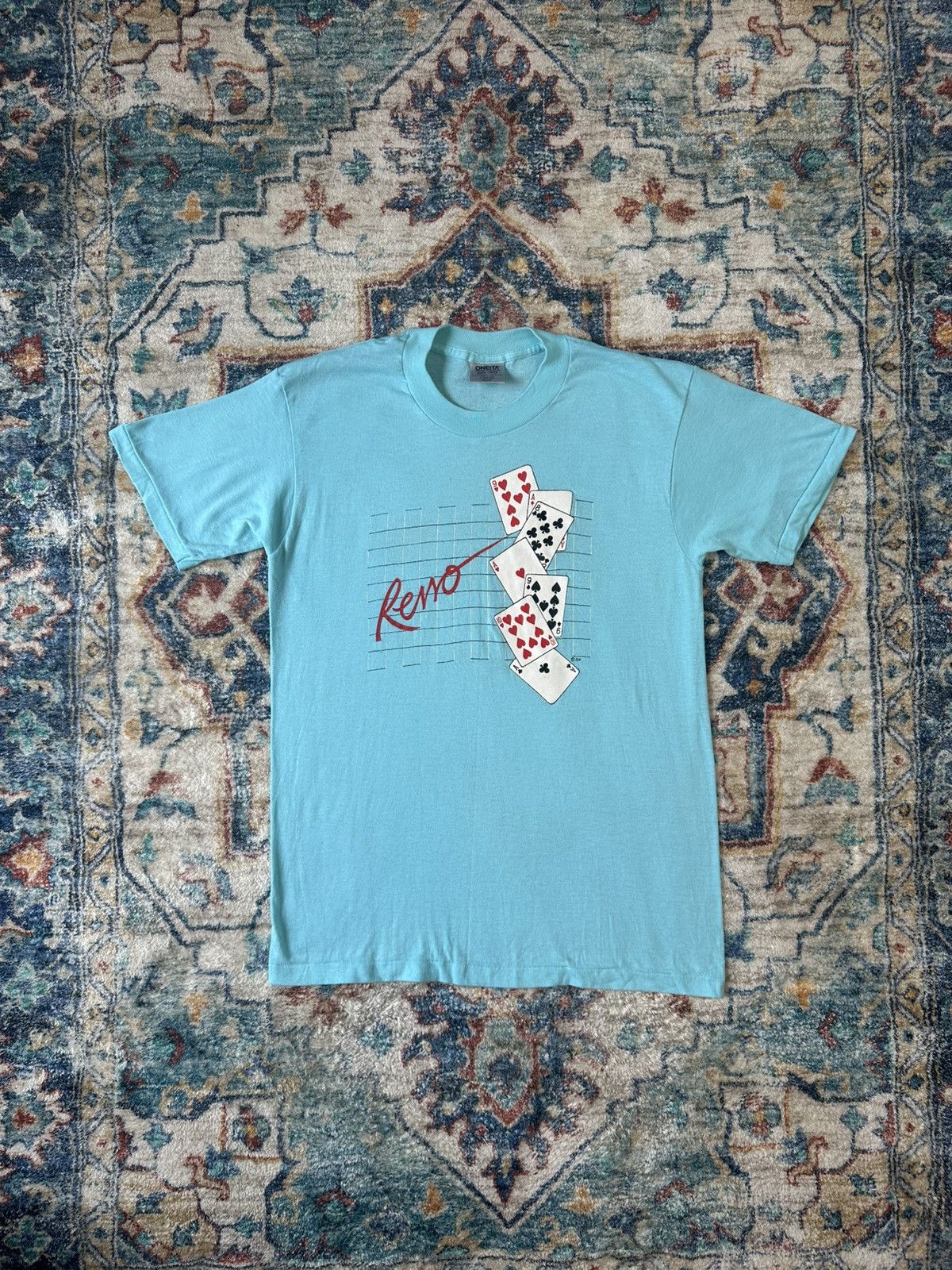 Vintage Vintage Reno Nevada Cards T-shirt Large Size US L / EU 52-54 / 3 - 1 Thumbnail