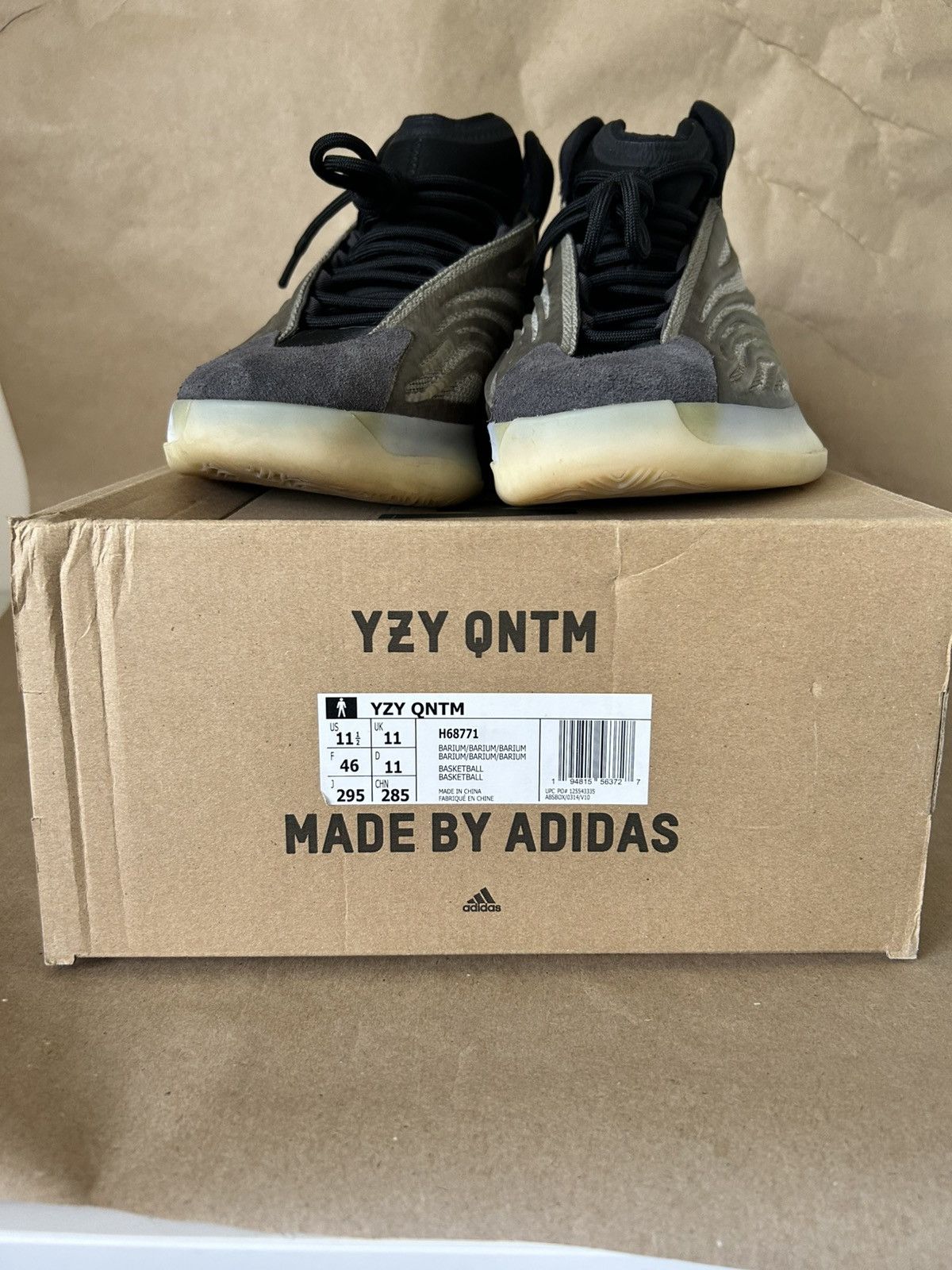 Adidas × Kanye West Adidas Yeezy QNTM Barium Size 11.5 Size US 11.5 / EU 44-45 - 1 Thumbnail