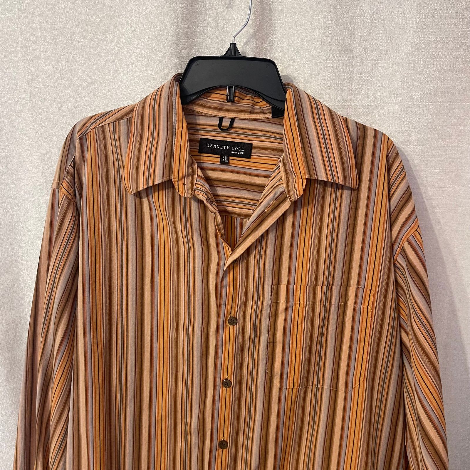 Kenneth Cole Kenneth Cole Button Down Striped Dress Shirt, 17 1/2 Size US M / EU 48-50 / 2 - 3 Thumbnail