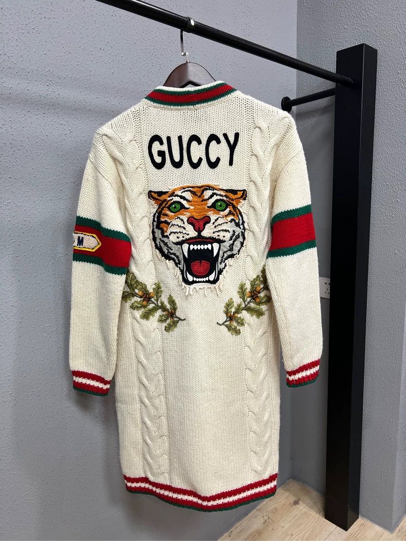 Gucci Gucci Tiger Graphic Long Cardigan Sweater- DMC Size US S / EU 44-46 / 1 - 1 Thumbnail