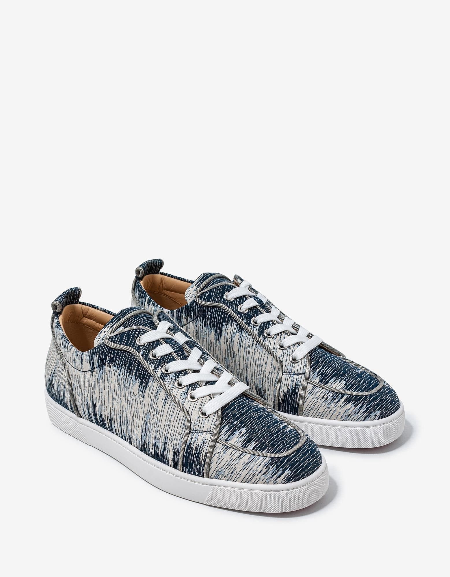 image of Christian Louboutin Rantulow Orlato Flat Tissu Kansai Trainers in Blue, Men's (Size 9)