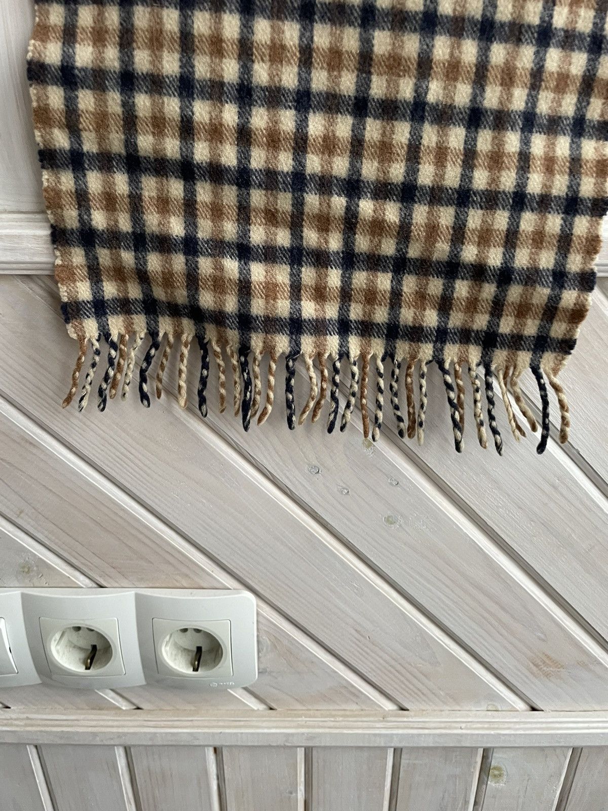 Aquascutum Vintage Aquascutum Wool Checkered Scarf Size ONE SIZE - 3 Thumbnail