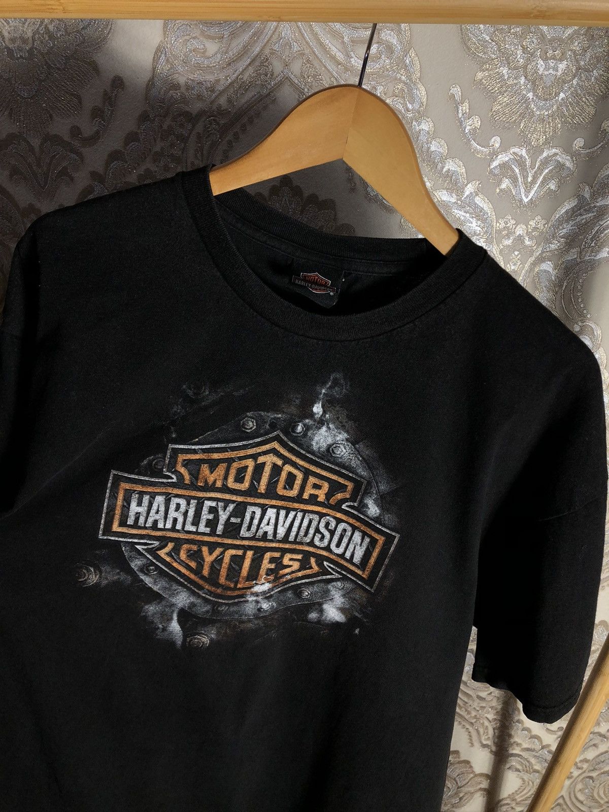 Harley Davidson × Vintage VERY RARE HARLEY DAVIDSON CYCLE DOUBLE PRINTED RETRO 90s Y2K Size US XXL / EU 58 / 5 - 3 Thumbnail