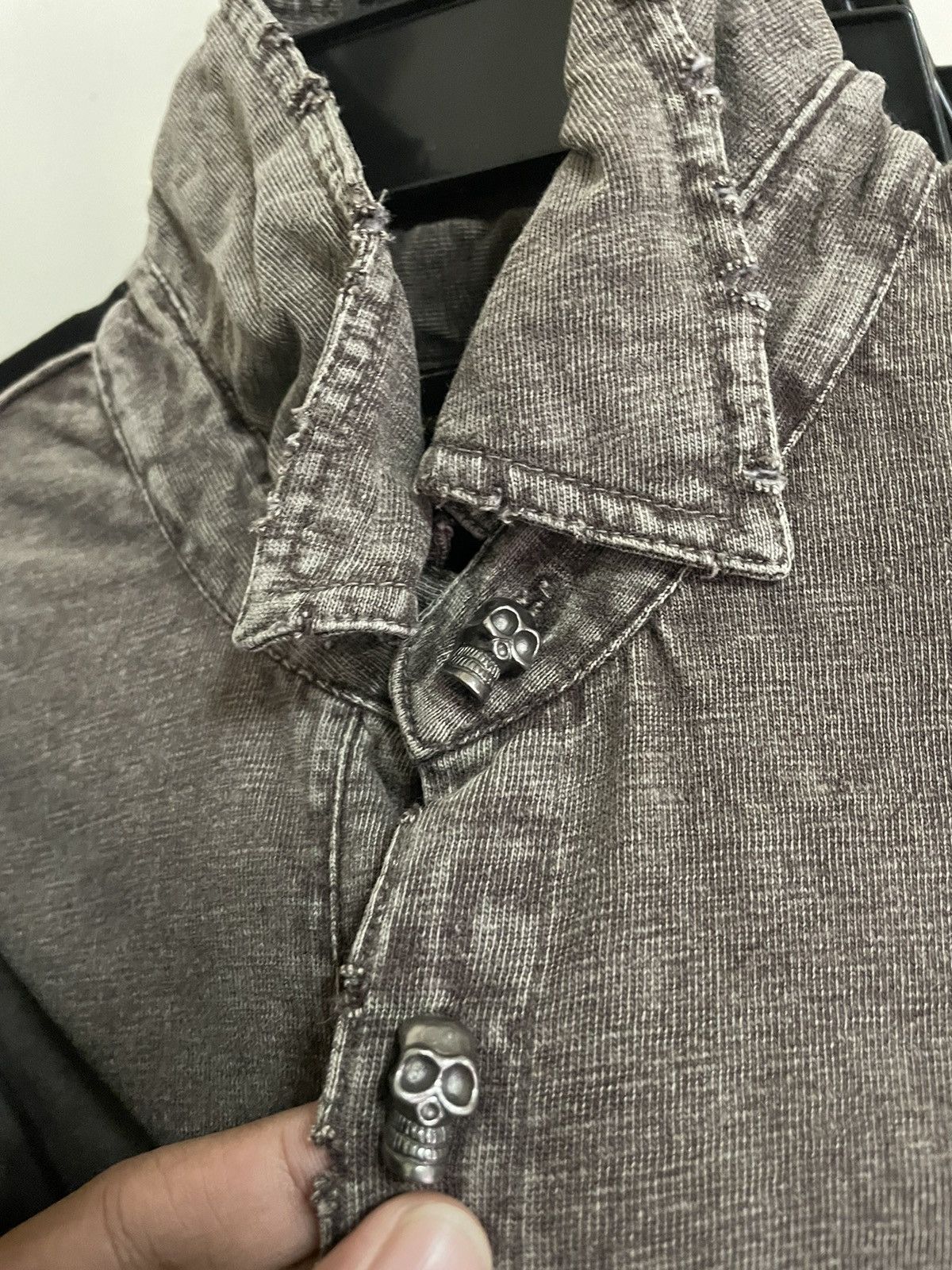 If Six Was Nine Japanese Cyber Gothic Punk Ifsixwasnine Skull Button LS Polo Size US S / EU 44-46 / 1 - 7 Thumbnail