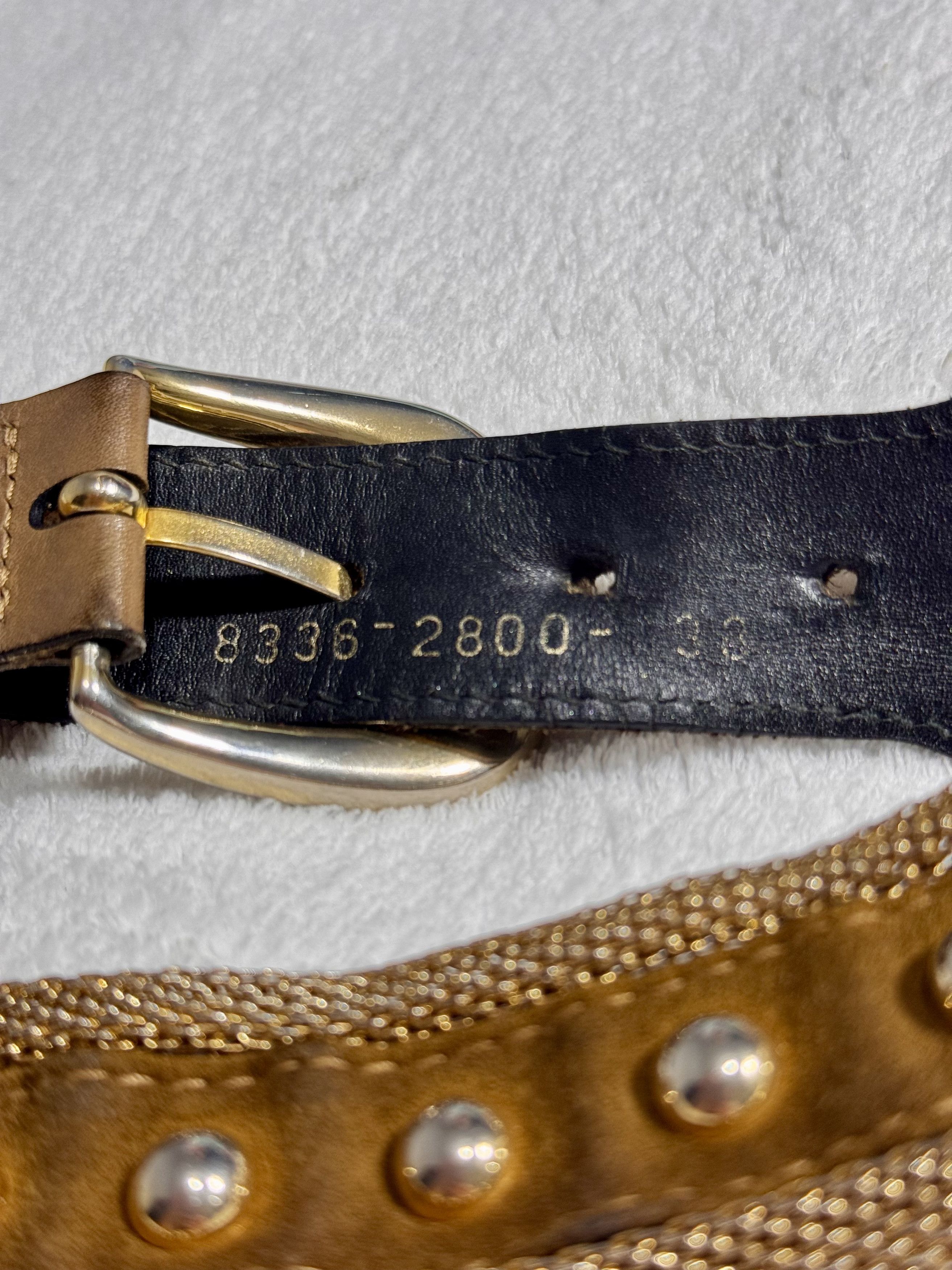 Escada Vintage Escada Bronze Mesh Chainmail Belt with Studs 1980s Size ONE SIZE - 6 Thumbnail