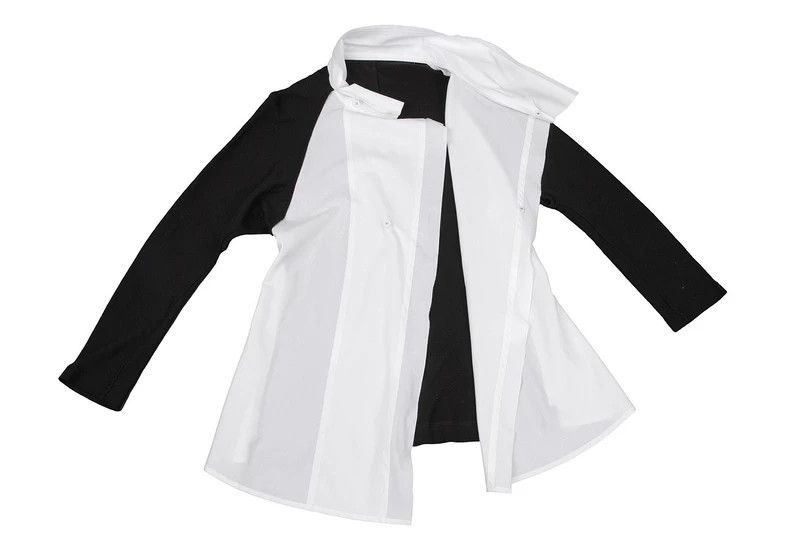 Y's Y's Black and white patchwork cardigan shirt Size US M / EU 48-50 / 2 - 6 Thumbnail