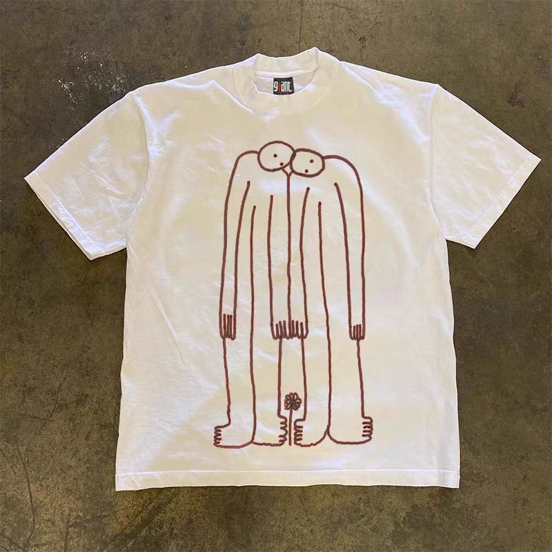 Japanese Brand × Vintage Street Hip Hop Loose Printed Short Sleeve T-Shirt White Size US L / EU 52-54 / 3 - 2 Thumbnail