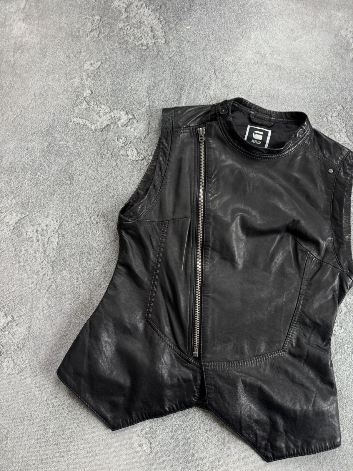G-Star G star raw M/size Aviator Pilot Gilet leather vest gothic Size M / US 6-8 / IT 42-44 - 10 Thumbnail