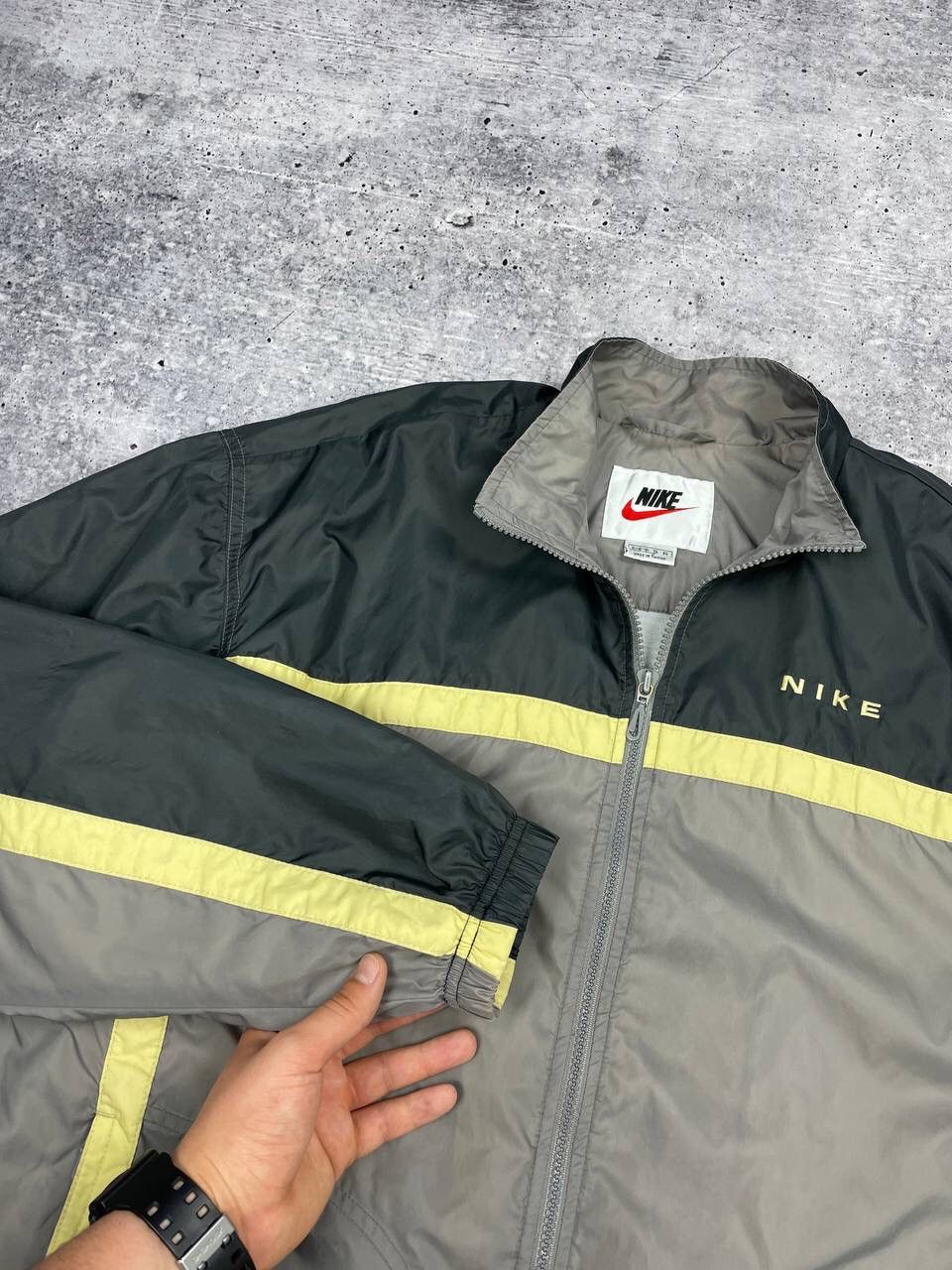 Nike × Vintage Vintage Nike 90’s Y2K Style Drill Nylon Big Back Logo Bomber Size US S / EU 44-46 / 1 - 6 Thumbnail