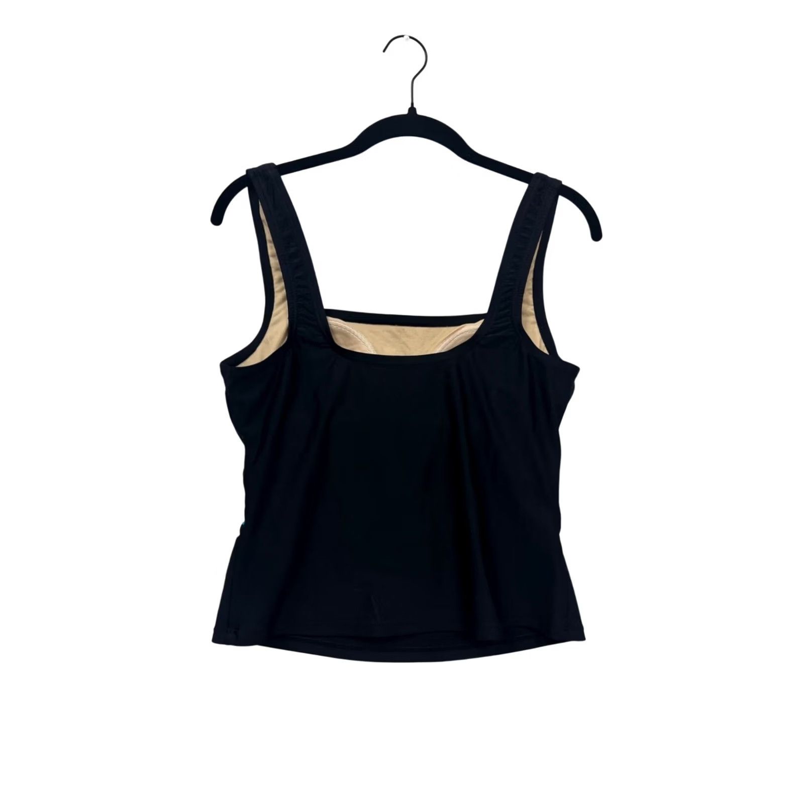 Speedo Speedo Tankini Swim Top Unisex Adults Size 10 Black Blue Stripe Nylon Spandex Size L / US 10 / IT 46 - 2 Thumbnail