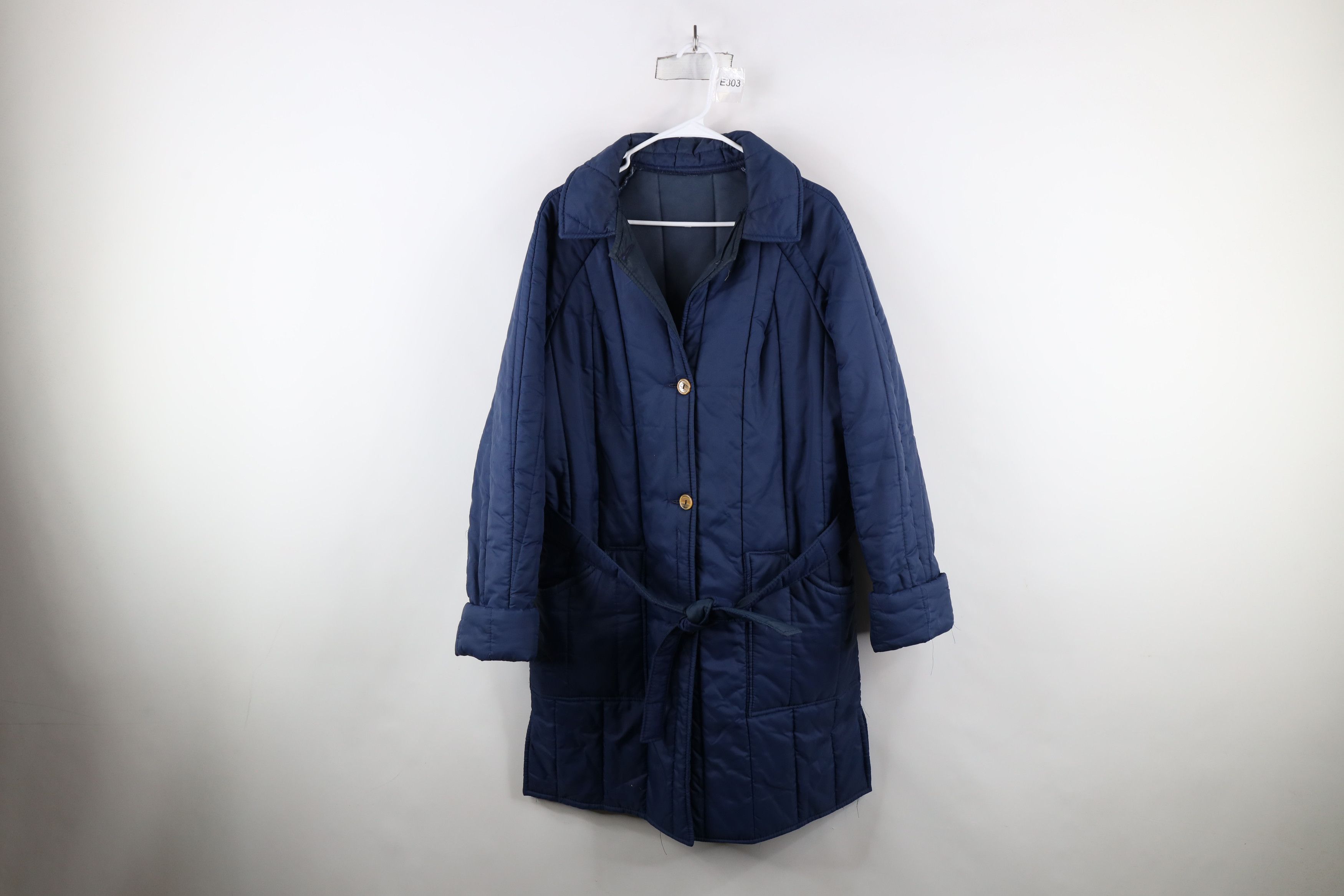 Vintage Vintage 70s Streetwear Cuffed Quilted Puffer Trench Coat USA Size XL / US 12-14 / IT 48-50 - 1 Thumbnail