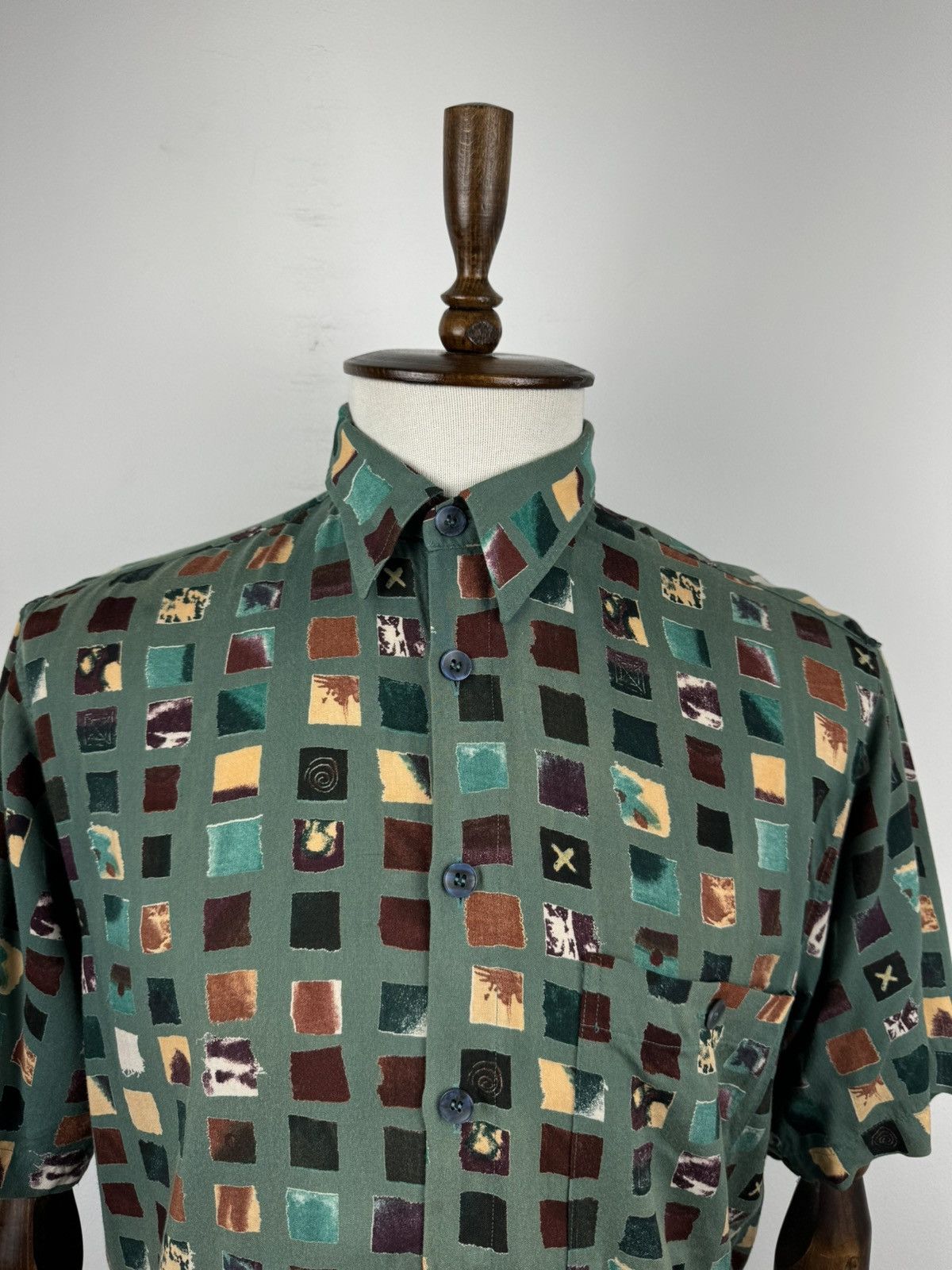 Japanese Brand × Vintage Vintage Pierre Sangal Multicoloured Short Sleeve Shirt Size US M / EU 48-50 / 2 - 2 Thumbnail