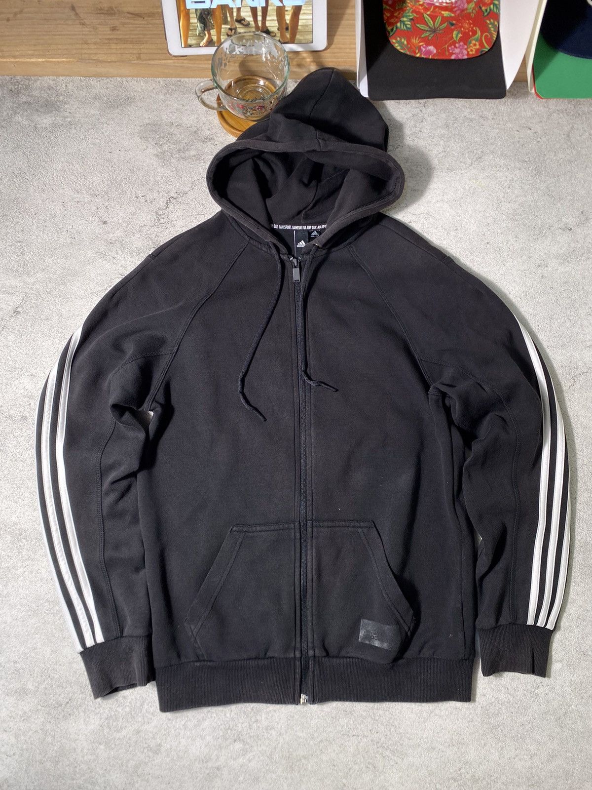Adidas × Vintage Adidas Three Stripes Zip Up Hoodie Size US S / EU 44-46 / 1 - 2 Thumbnail