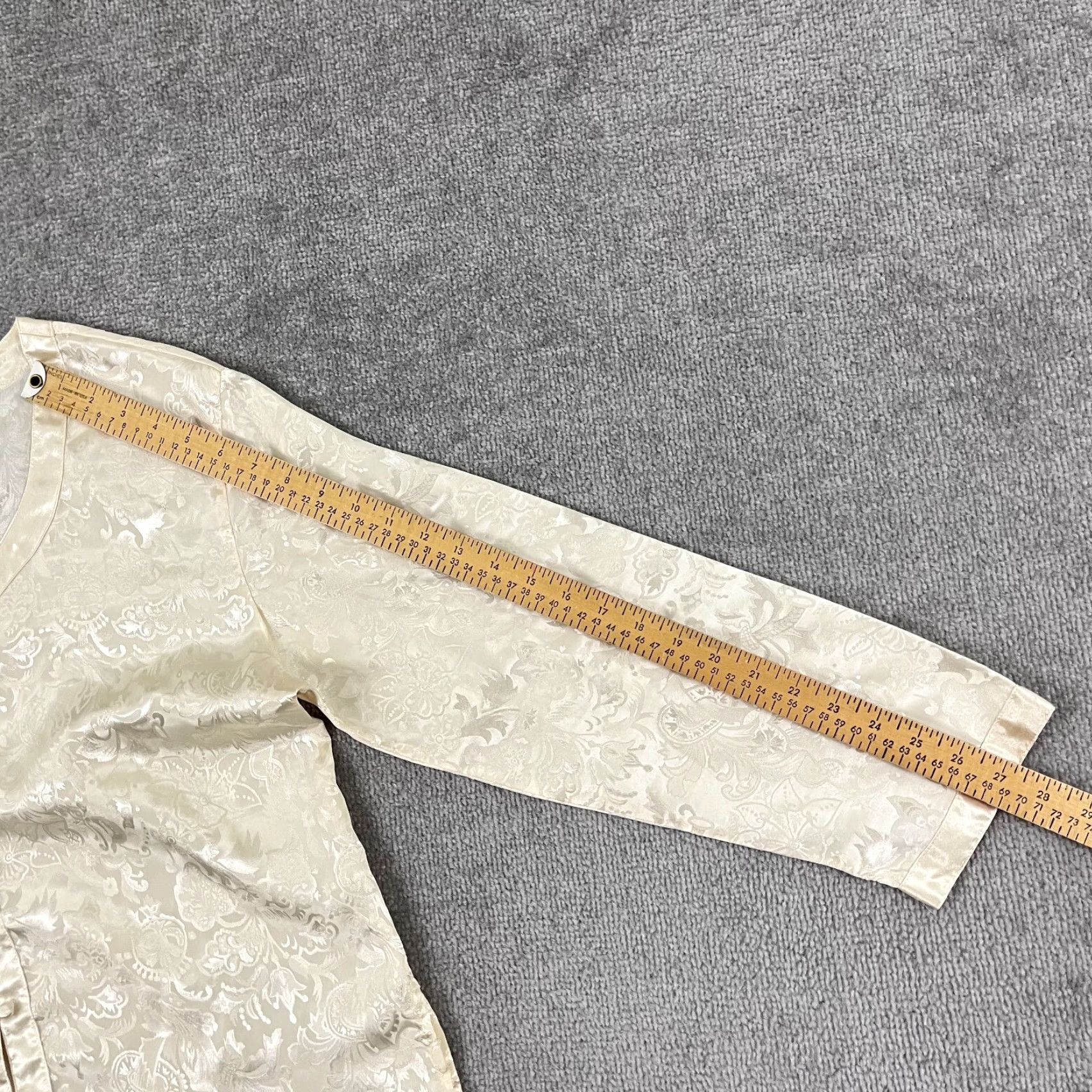 Victoria's Secret VINTAGE VICTORIA'S SECRET Shirt Women Medium Ivory Gold Label Floral Pajama Sleep Top Size M / US 6-8 / IT 42-44 - 5 Thumbnail