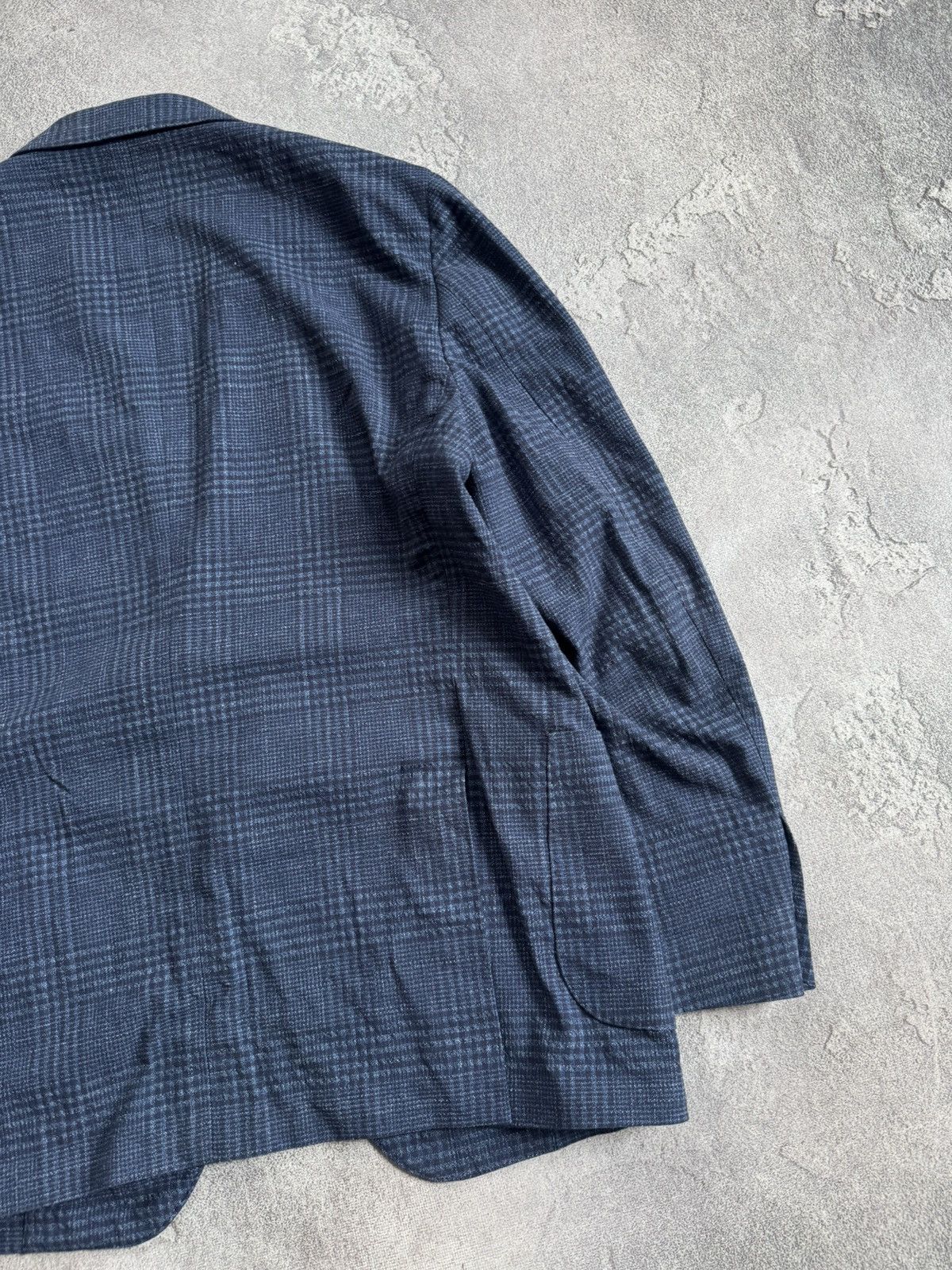 Lardini Lardini L/XL Chekered blue blazer button up jacket casual Size US L / EU 52-54 / 3 - 15 Thumbnail