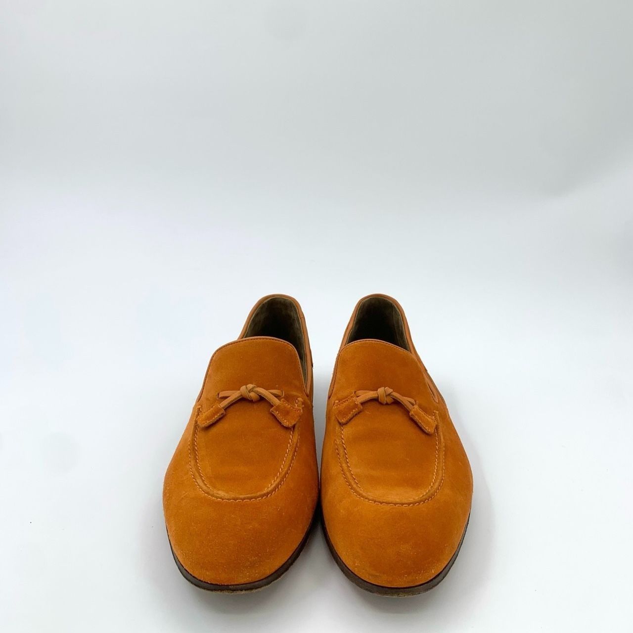 Hermes Hermès Mens Orange Suede Tassel Loafers Size 42 Size US 9 / EU 42 - 3 Thumbnail