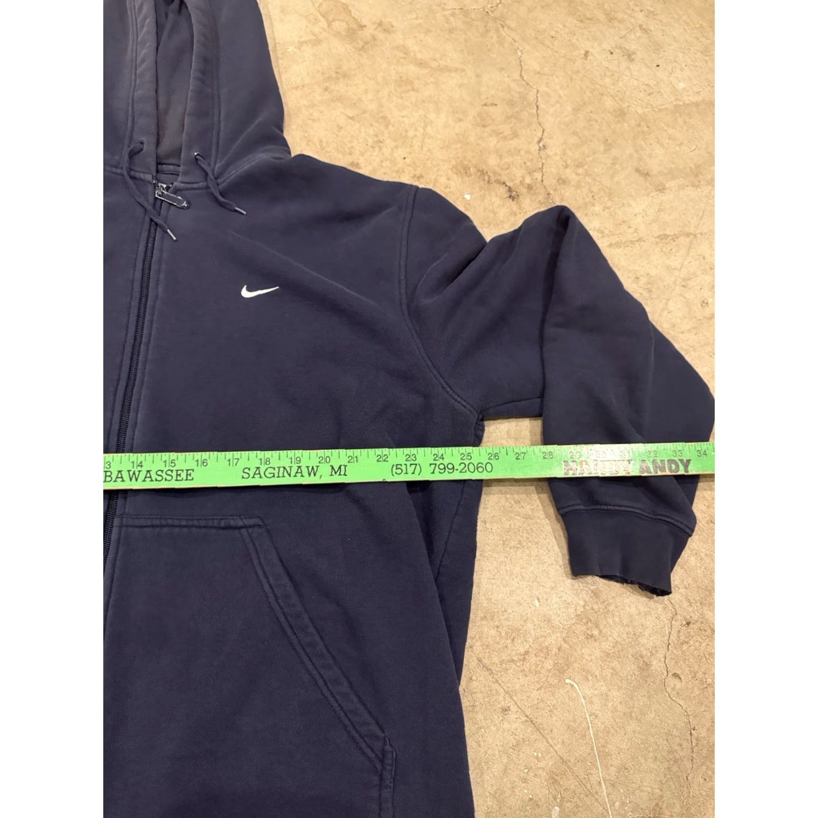 Nike VINTAGE Nike Sweatshirt Adult XL Blue Swoosh Check Zip Hooded Pocket Sport Mens Size US XL / EU 56 / 4 - 6 Thumbnail