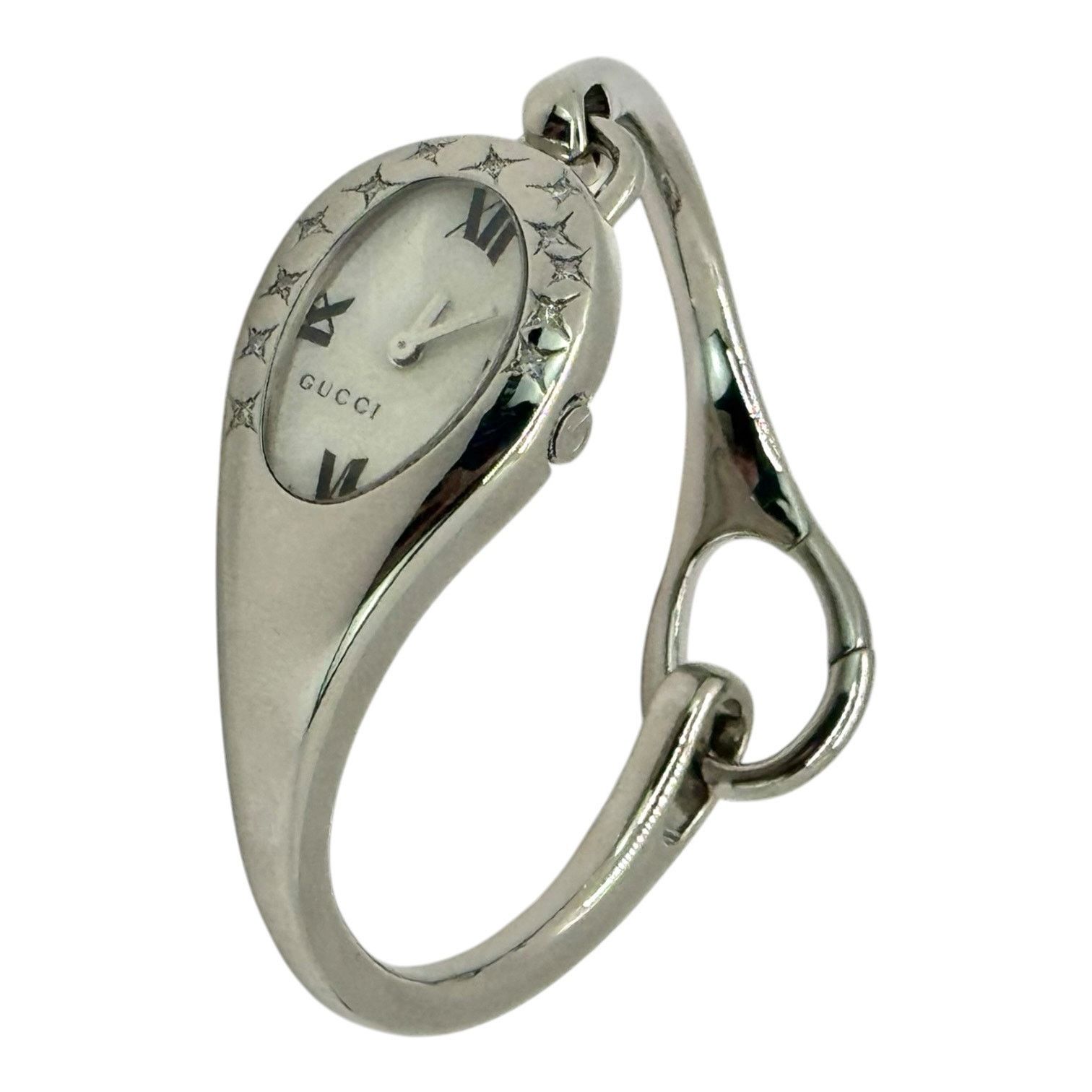 Gucci Gucci Horsebit Diamond Star Bangle Watch Size ONE SIZE - 1 Thumbnail