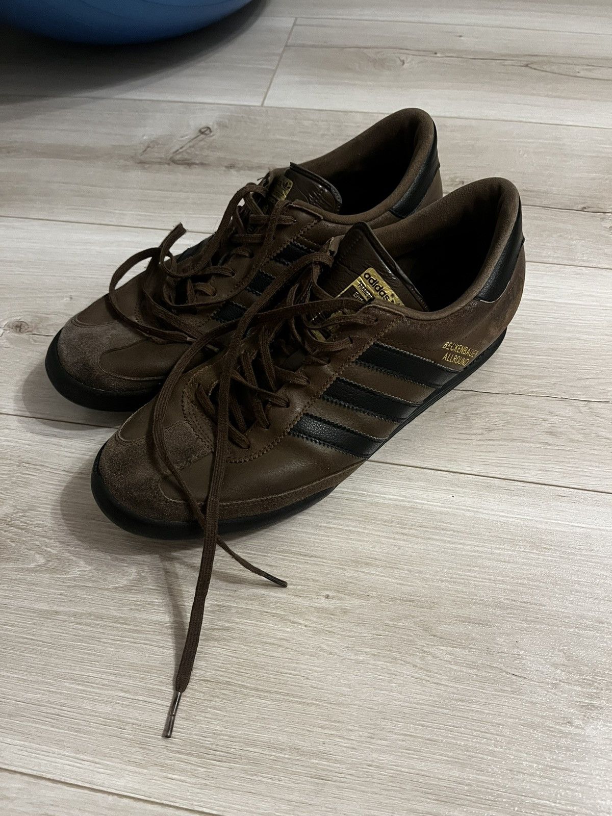 Adidas Adidas Originals Beckenbauer Allround Brown Leather Sneakers Size US 10 / EU 43 - 1 Thumbnail