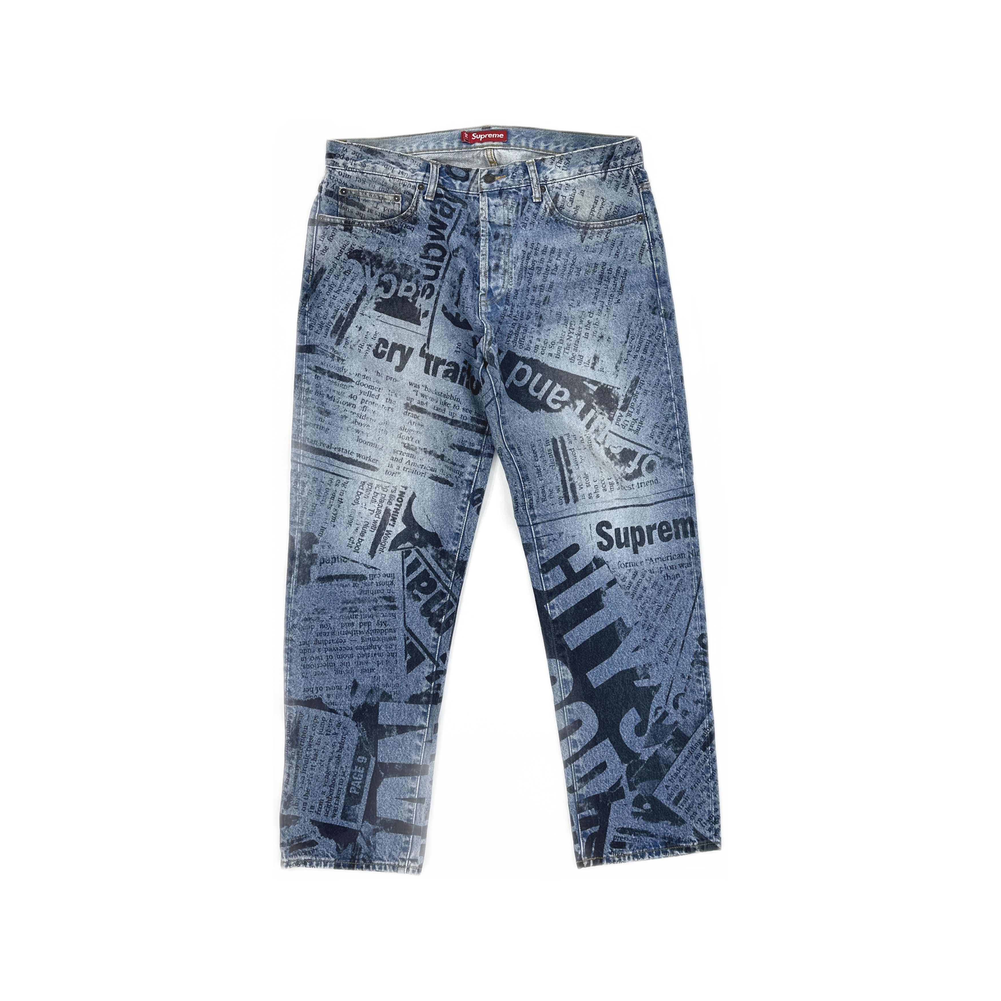 Streetwear × Supreme Supreme New York Yankees Denim Jeans Size 34