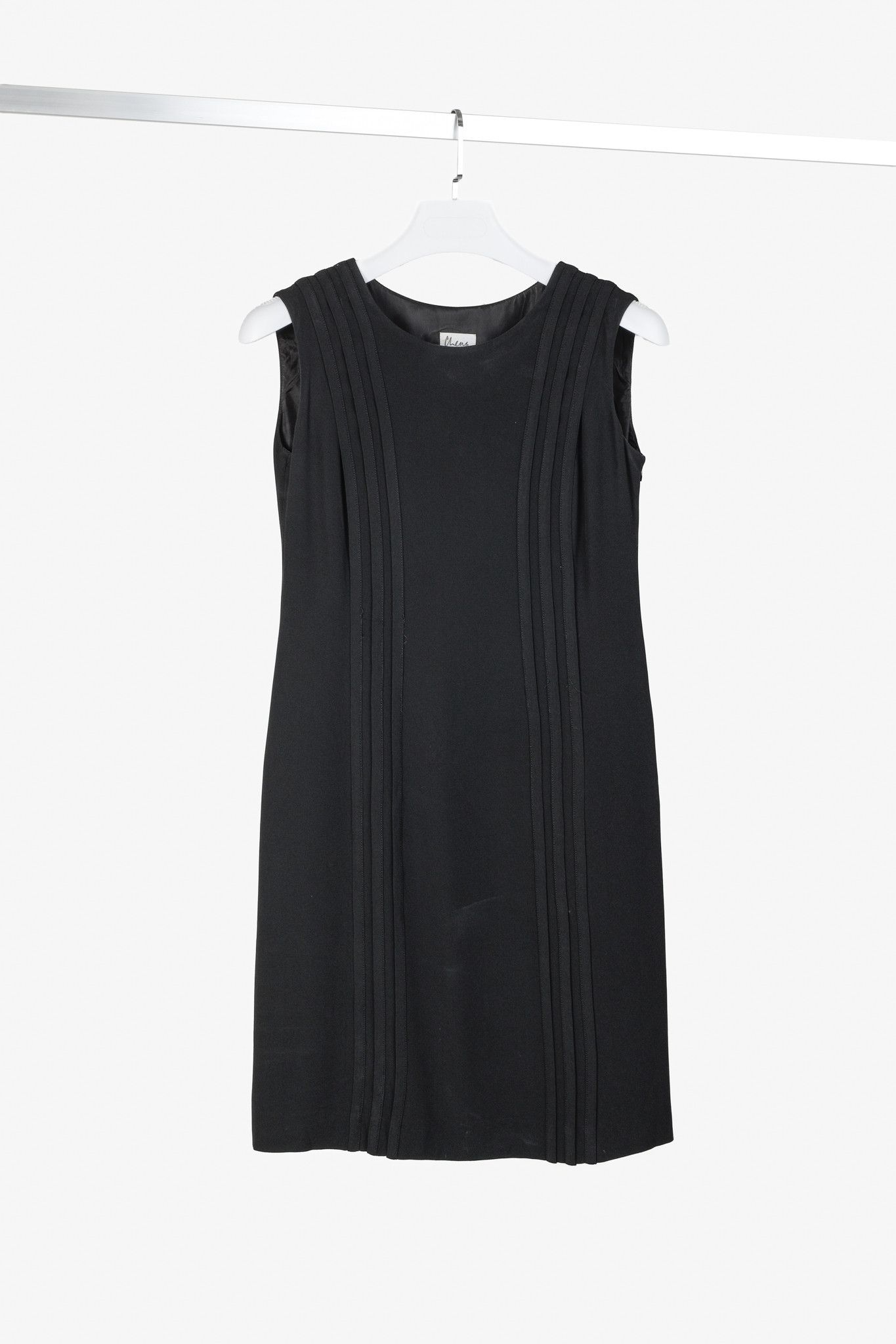 Moschino Moschino Cheap and Chic Black Tonal-Piping Sleeveless Dress Size L / US 10 / IT 46 - 1 Thumbnail