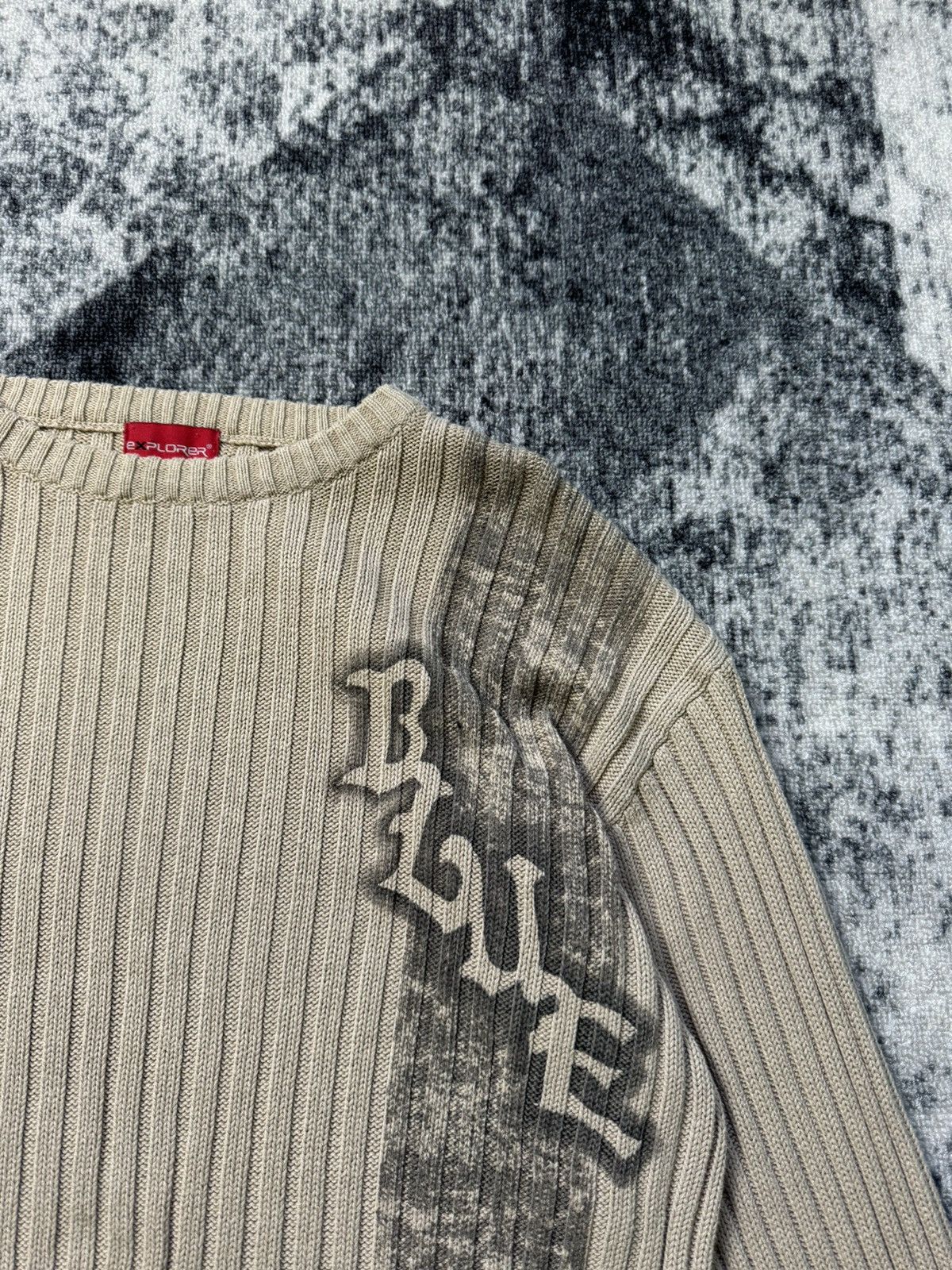 Japanese Brand Vintage Diesel Style Ribbed Avant Garde Sweater Y2K 90s Size US L / EU 52-54 / 3 - 3 Thumbnail