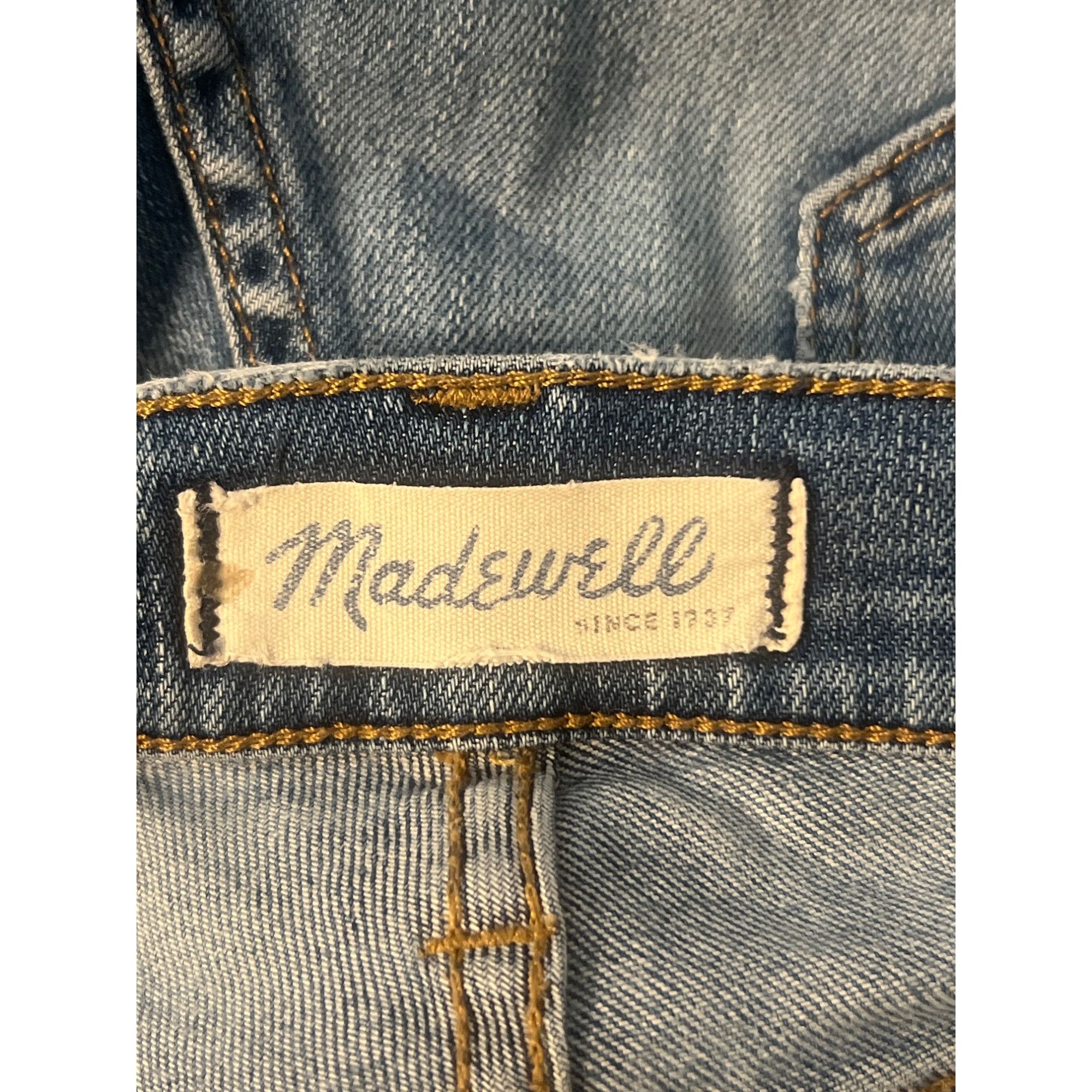 Madewell Madewell Womens Distressed Skinny Skinny Jeans Light Blue Wa Size 42" / US 20 - 7 Thumbnail