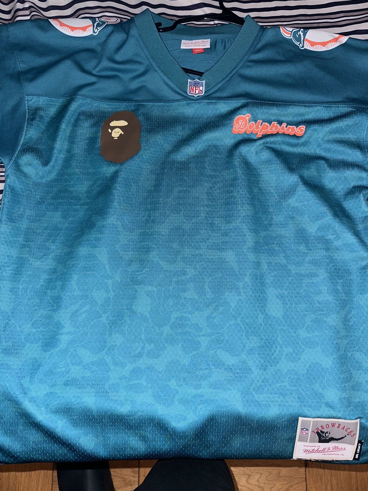 Bape × Mitchell & Ness BAPE x MITCHELL & NESS NFL MIAMI DOLPHINS 