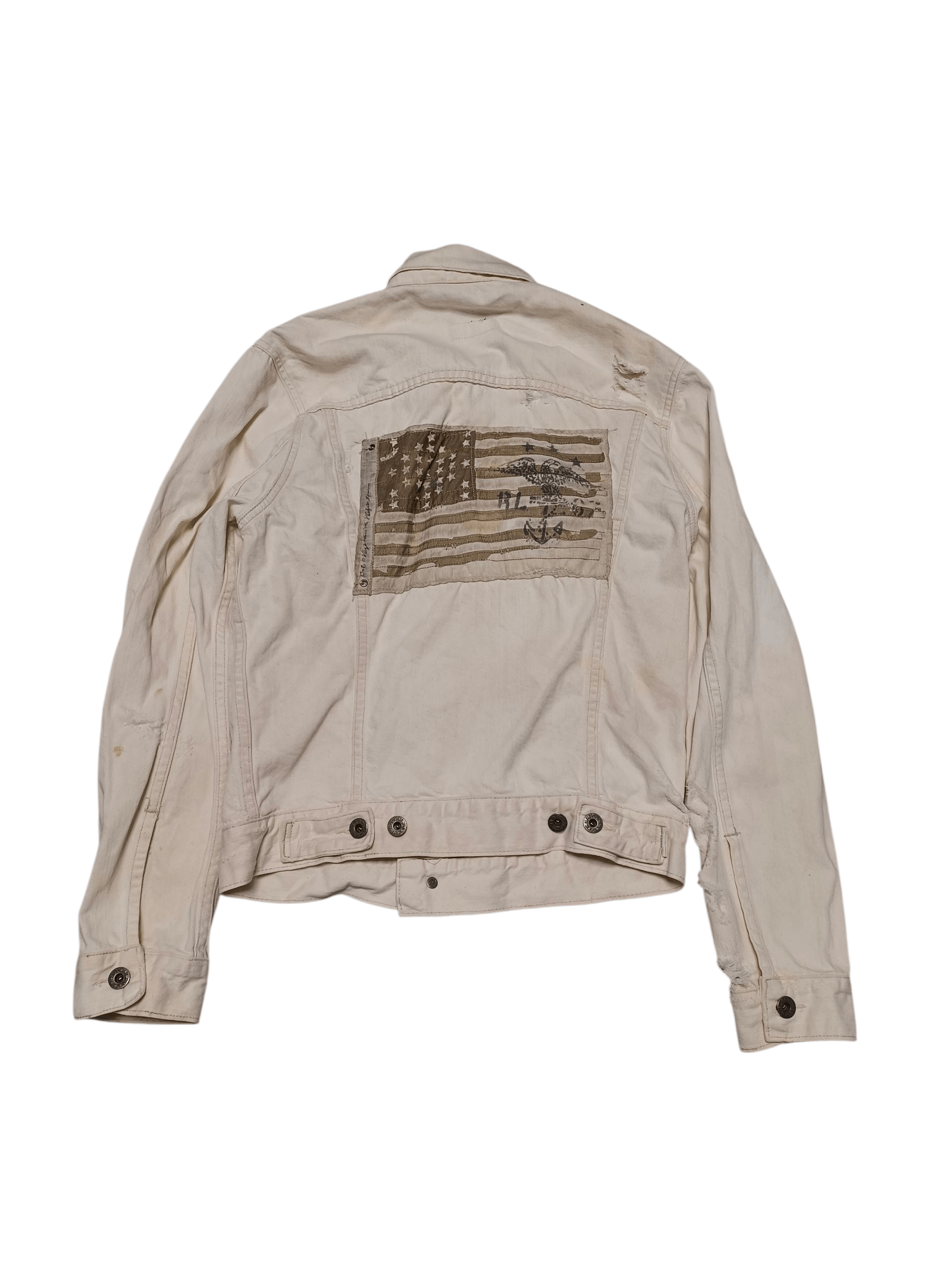 Polo Ralph Lauren POLO RALPH LAUREN AMERICAN FLAG VINTAGE DENIM JACKET Size US S / EU 44-46 / 1 - 1 Thumbnail