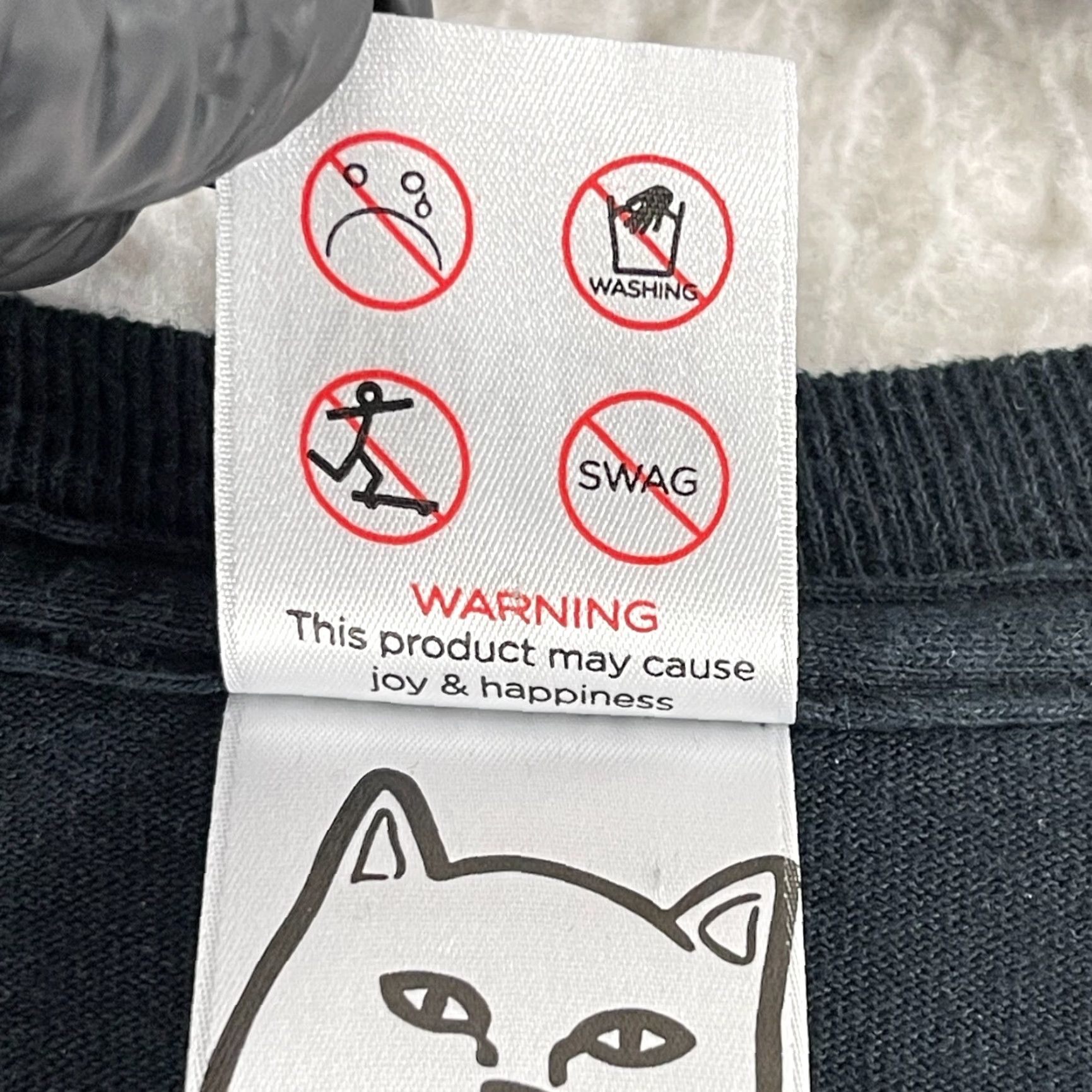 RIPNDIP RIPNDIP T-Shirt Mens M Black Romantic Nerm Long Sleeve Crew Neck Cotton Size US M / EU 48-50 / 2 - 5 Thumbnail